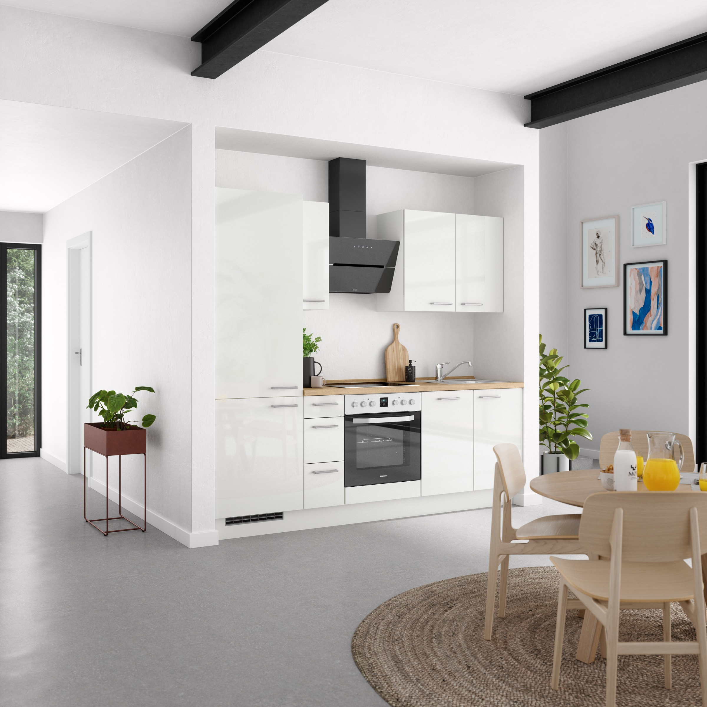 nobilia® Küchenzeile »"Flash II"« vormontiert, Ausrichtung wählbar, Breite 240 cm, wahlw. mit E-Geräten