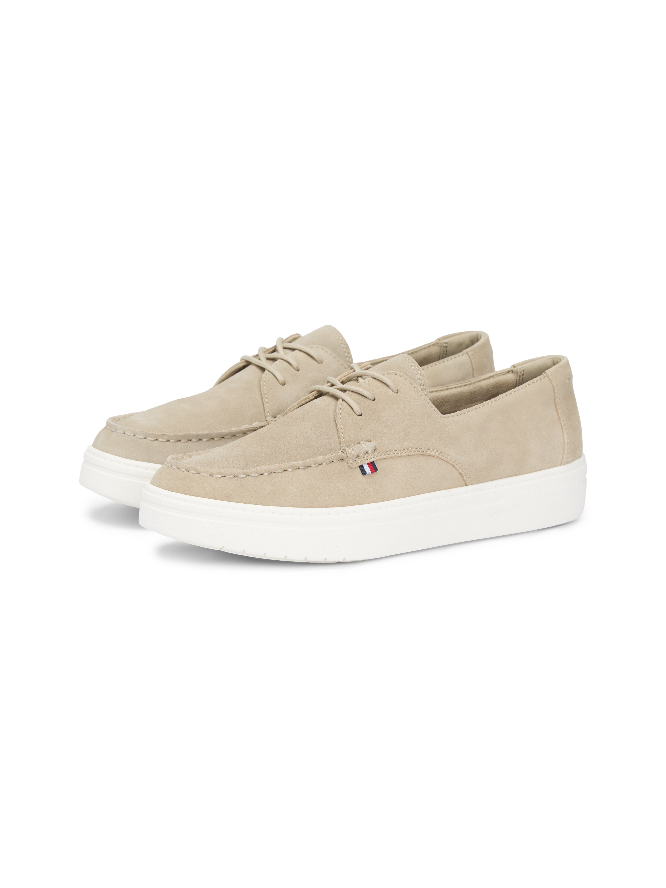 Tommy Hilfiger Bootsschuh »CASUAL SUEDE STITCH TOE HYBRID«  Schnürschuh, Halbschuh, Freizeitschuh mit abgesteppter Ziernaht