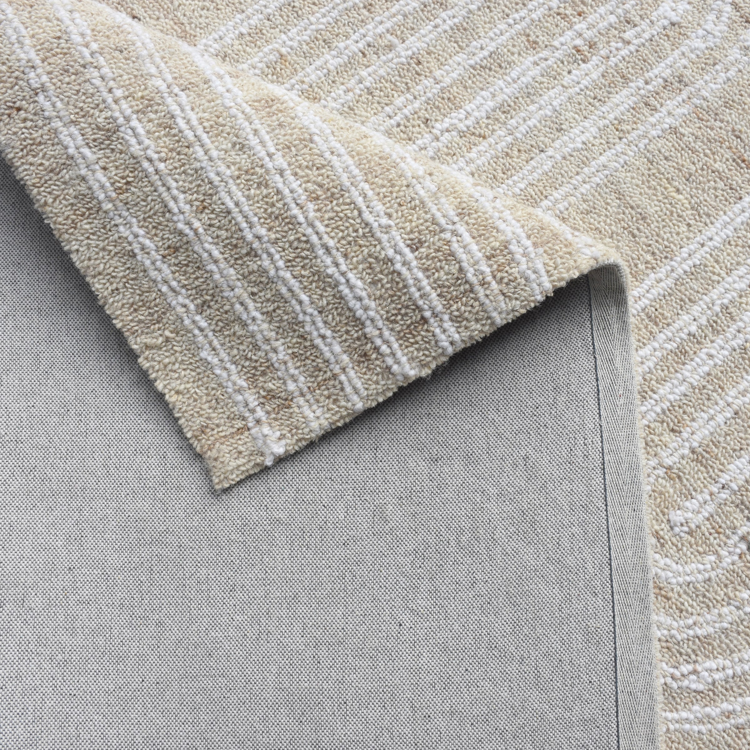 my home Wollteppich »Boras, handgefertigt, Wolle, Hoch-Tief-Struktur,« rechteckig 11 mm Höhe einfarbig, Wolle, Teppich, Wohnzimmer, Schlafzimmer, Esszimmer