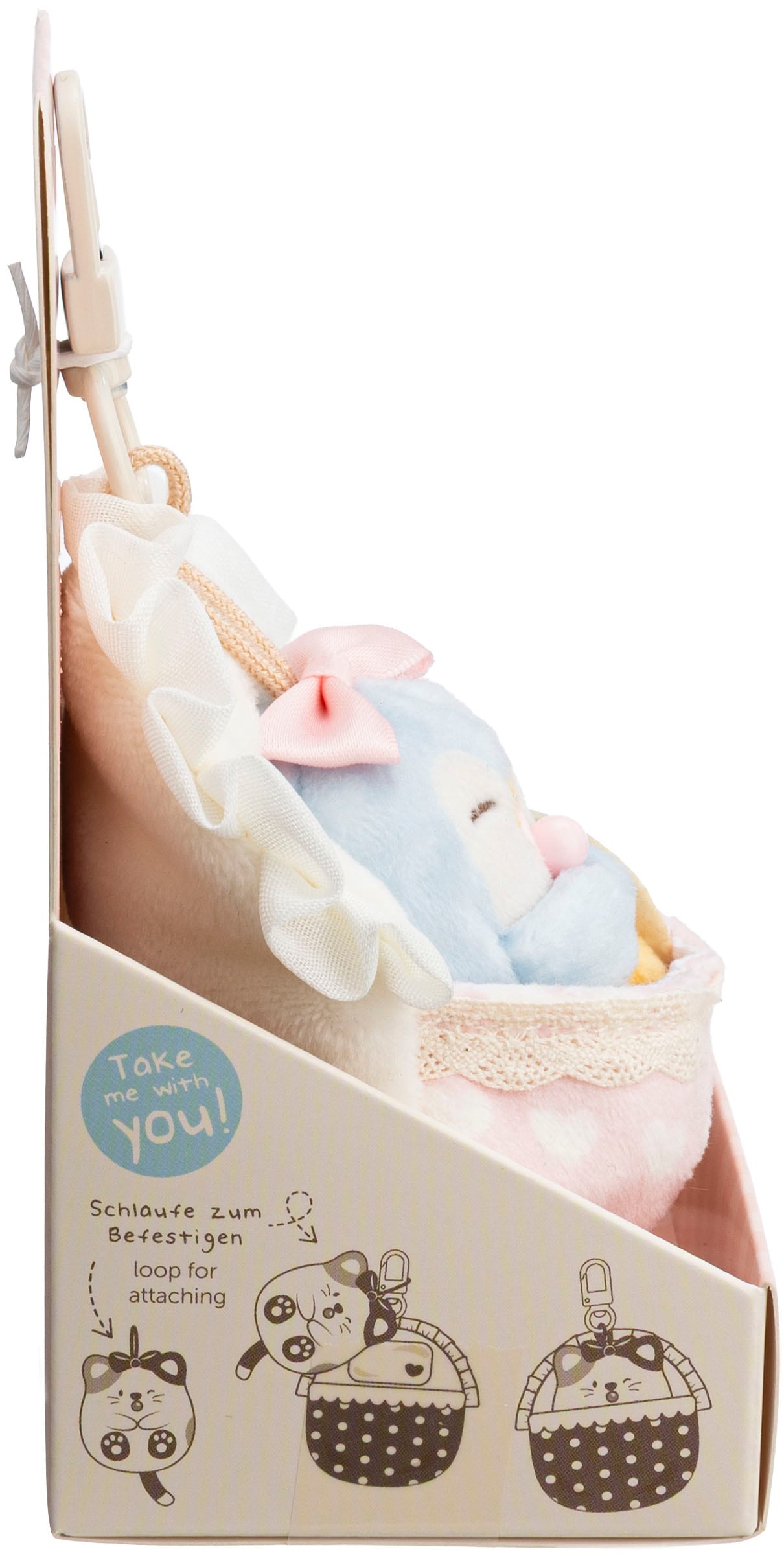 Nici Kuscheltier »mymochi, Set Pinguin Waddle 7cm mit Ball & Bettchen mit Karabiner« in Geschenkbox