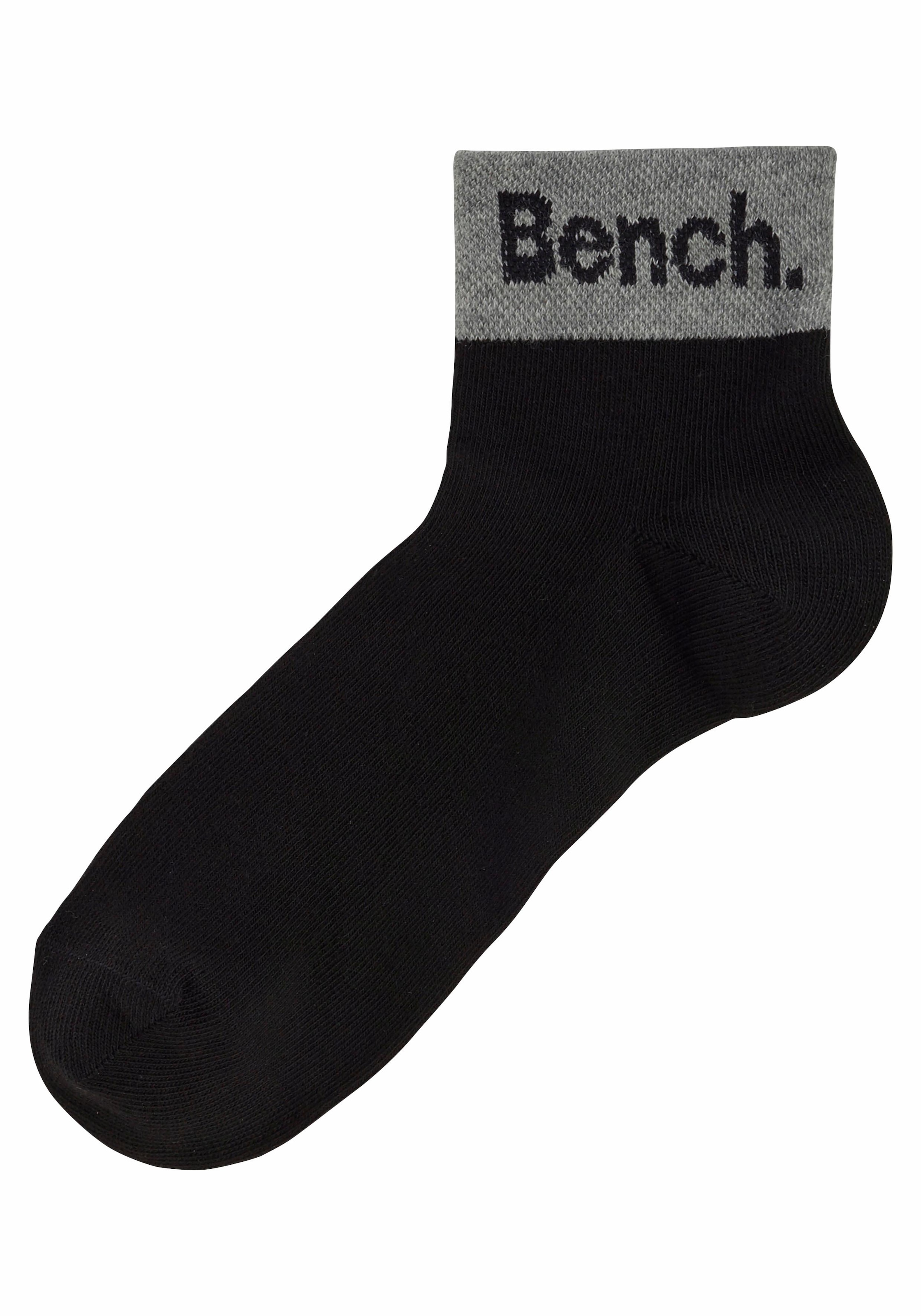 Bench. Kurzsocken, (Packung, 8 Paar), mit eingestricktem Schriftzug am Bündchen