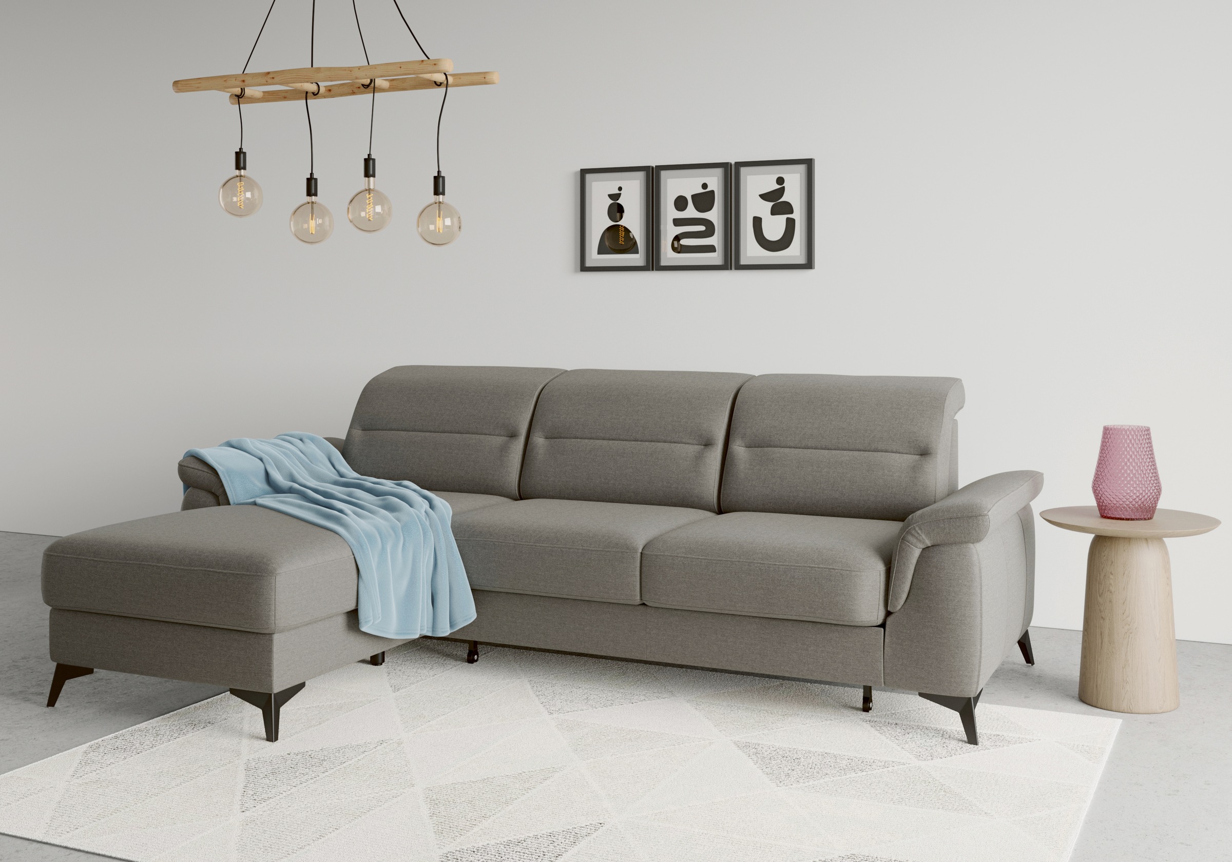 sit&more Ecksofa »Sinatra L-Form« mit Recamiere, optional mit Kopfteilverst günstig online kaufen