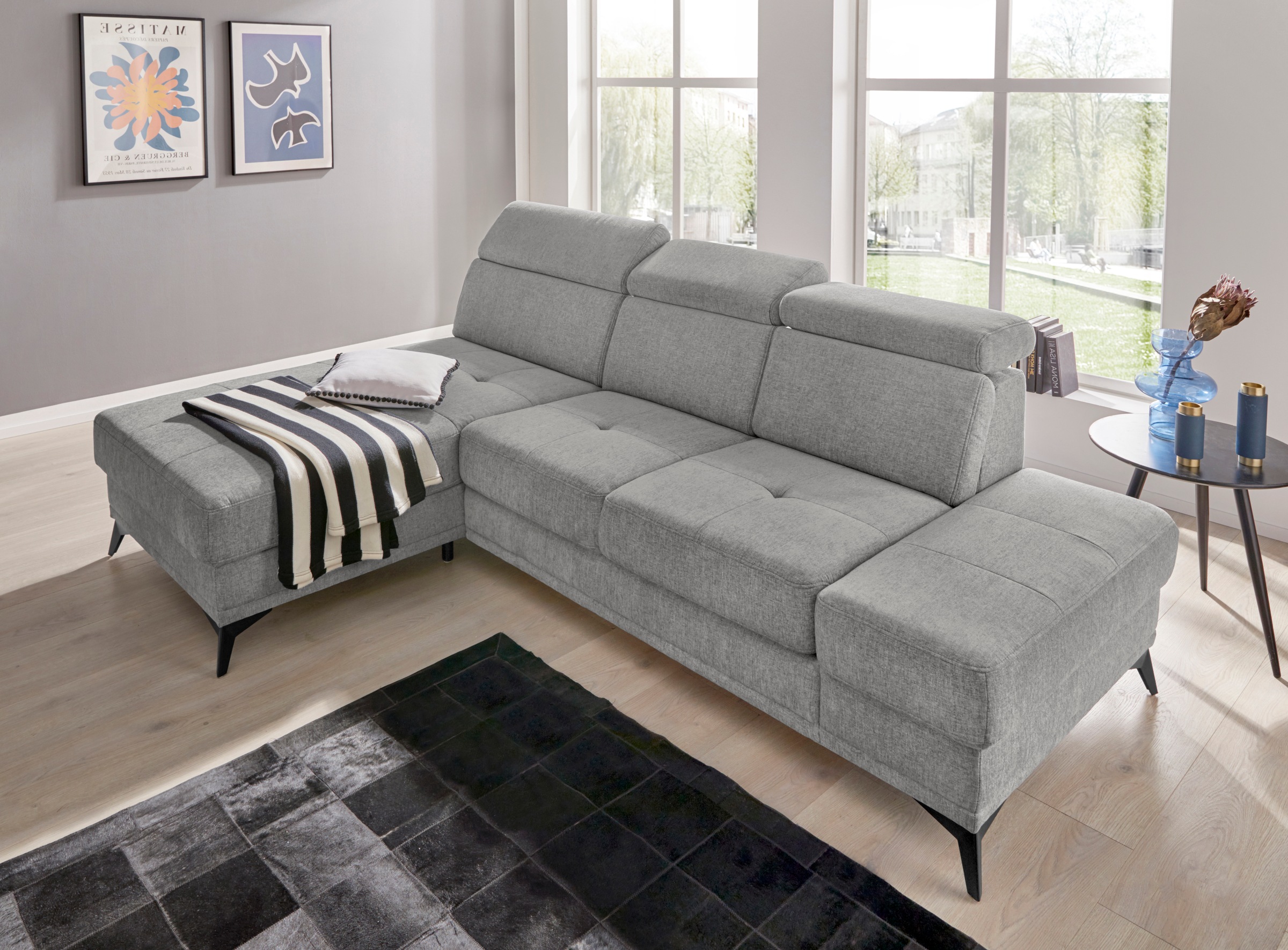 Home affaire Ecksofa »Cardiz L-Form« inkl.Kopfteilverstellung und Federkern günstig online kaufen