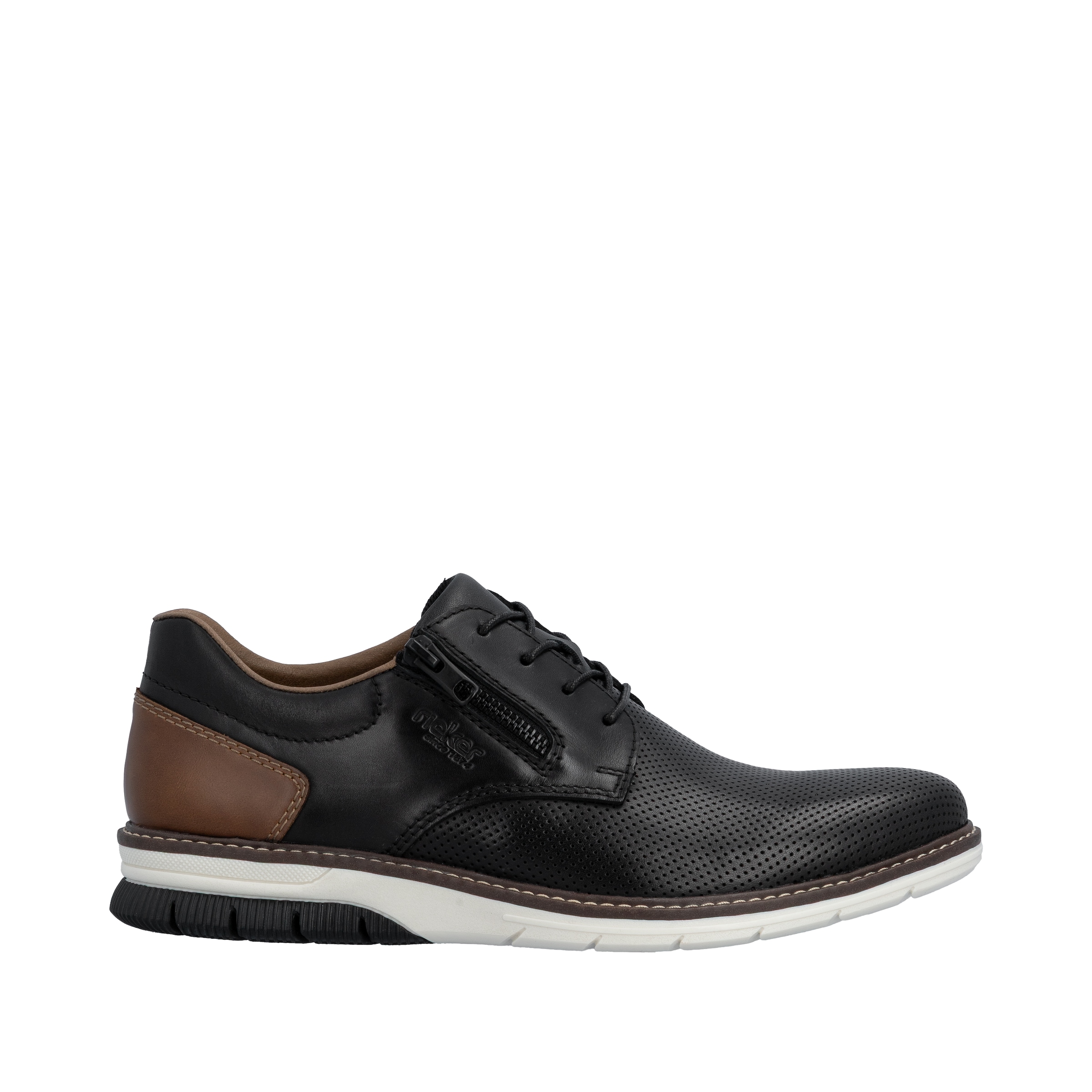 Rieker Schnürschuh  Halbschuh, Freizeitsneaker, Casual-Schnürer mit Perforation