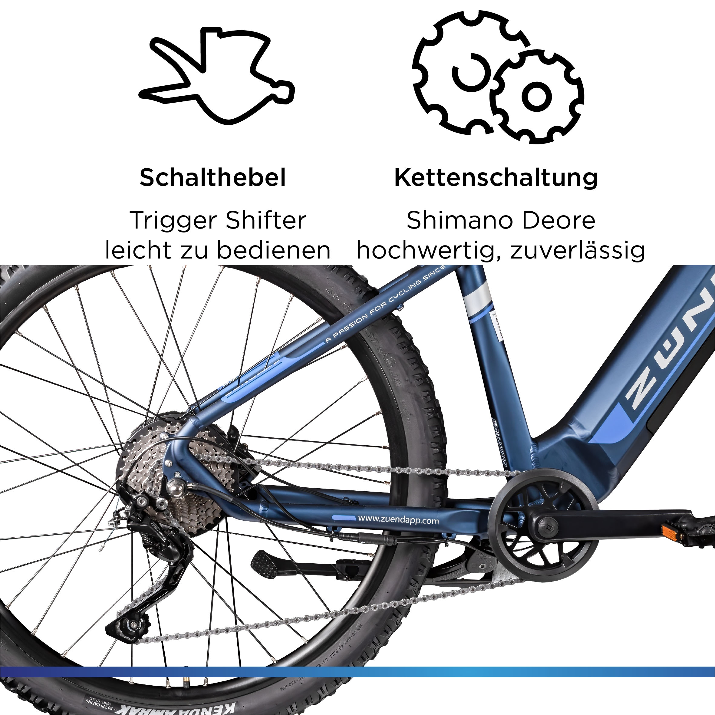 Zündapp E-Bike »Z898«, 24 Gang, Heckmotor 250 W, E-Bike E Mountainbike 27,5 Zoll Pedelec 170 - 190 cm Hardtail MTB