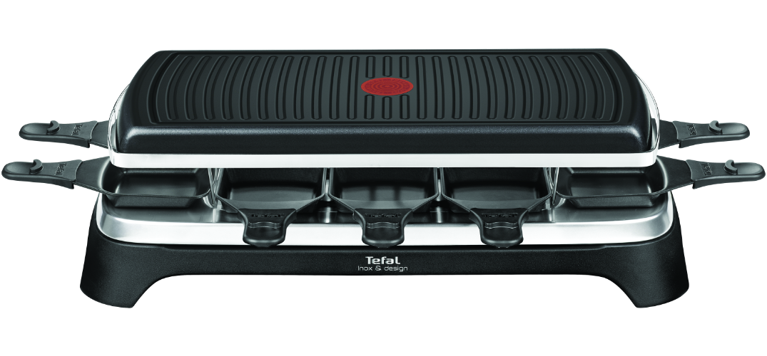 Tefal Raclette »Ambiance, inkl. Tischgrill-Funktion, abnehmbares Kabel«, 10 St. Raclettepfännchen, 1350 W, spülmaschinengeeignete Platte, RE4588