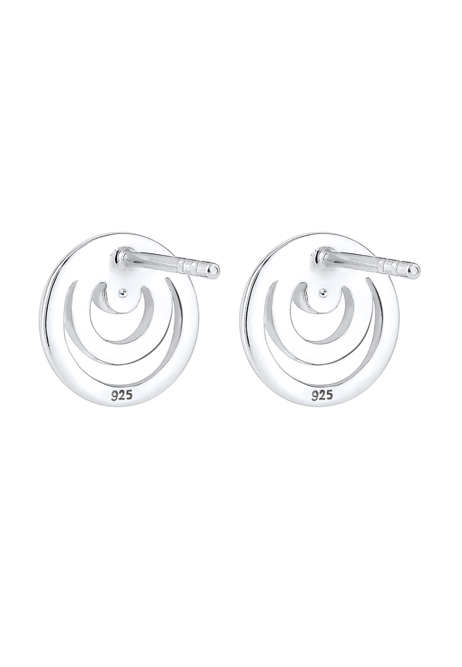 Elli DIAMONDS Paar Ohrstecker »Ohrstecker Kreis Diamant Weiß (0.03ct) 925 Sterling Silber«