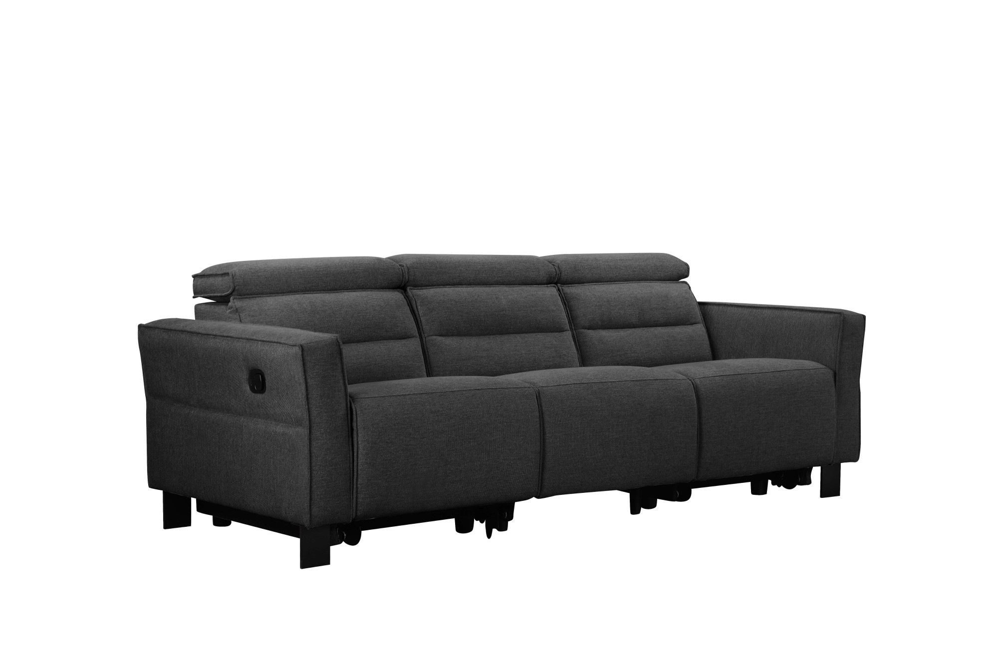 Places of Style 3-Sitzer »Carpari, 224cm, manuelle od. elektrische Relaxfunktion in 2 Sitzen«, mit USB-A/C, Kopfteilverstellung, Echtleder, Kunstleder, Webstoff
