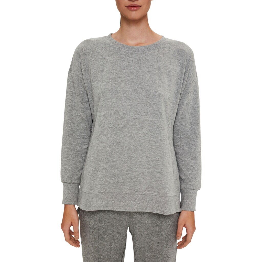 esprit sports Sweatshirt, mit Rippblende am Ausschnitt