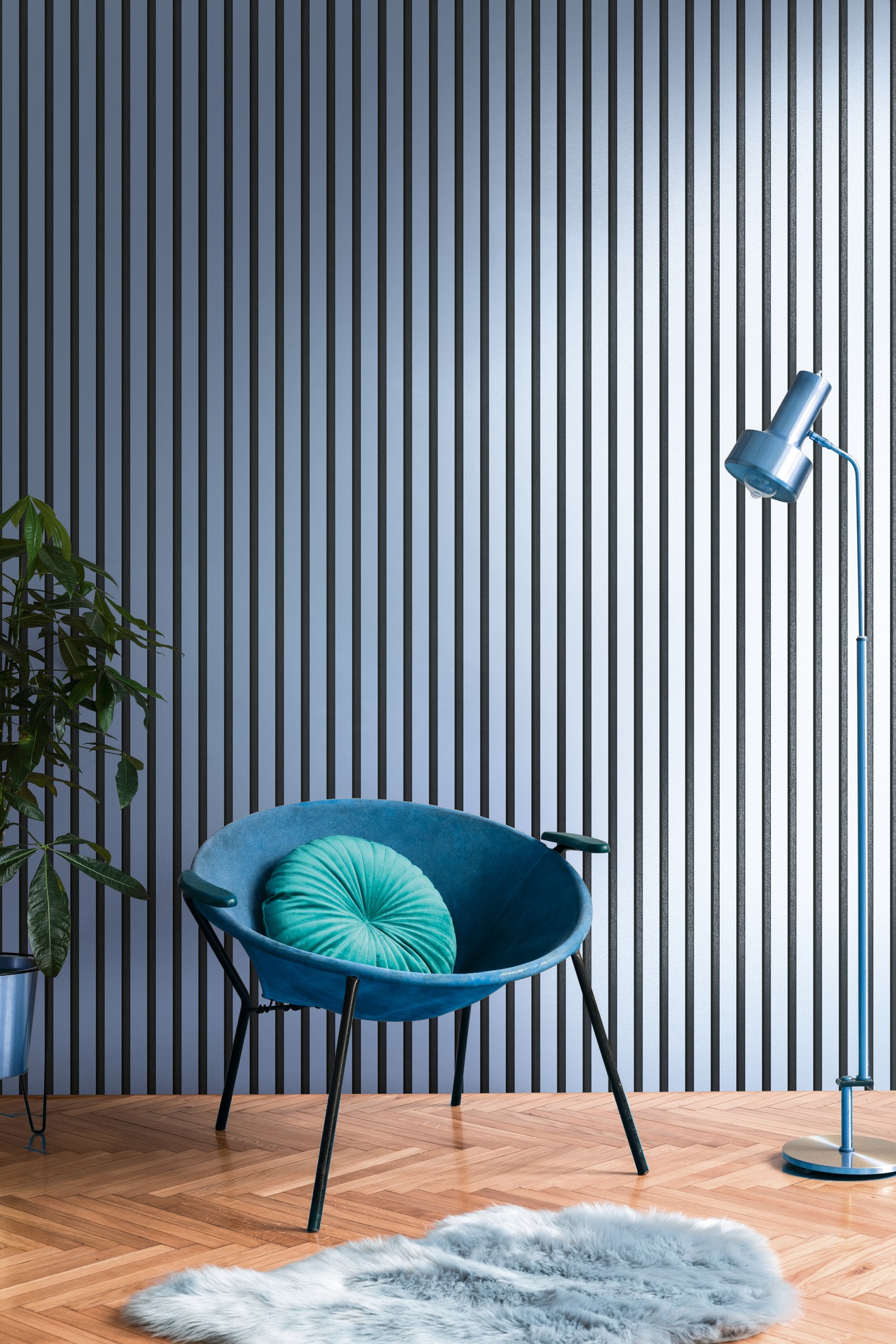 A.S. Création Vliestapete »50 Jahre AS Holzpaneele Tapete Holzoptik mit Metallic-Effekt 3D«, leicht glänzend, Vliestapete Wandpaneele für Schlafzimmer Küche Wohnzimmer Holzpaneele