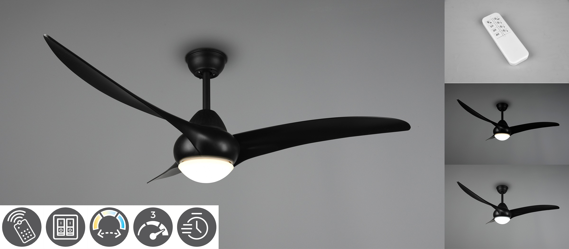 TRIO Leuchten LED Deckenleuchte »Alesund«, Fernbedienung, Timerfunktion, 3 günstig online kaufen