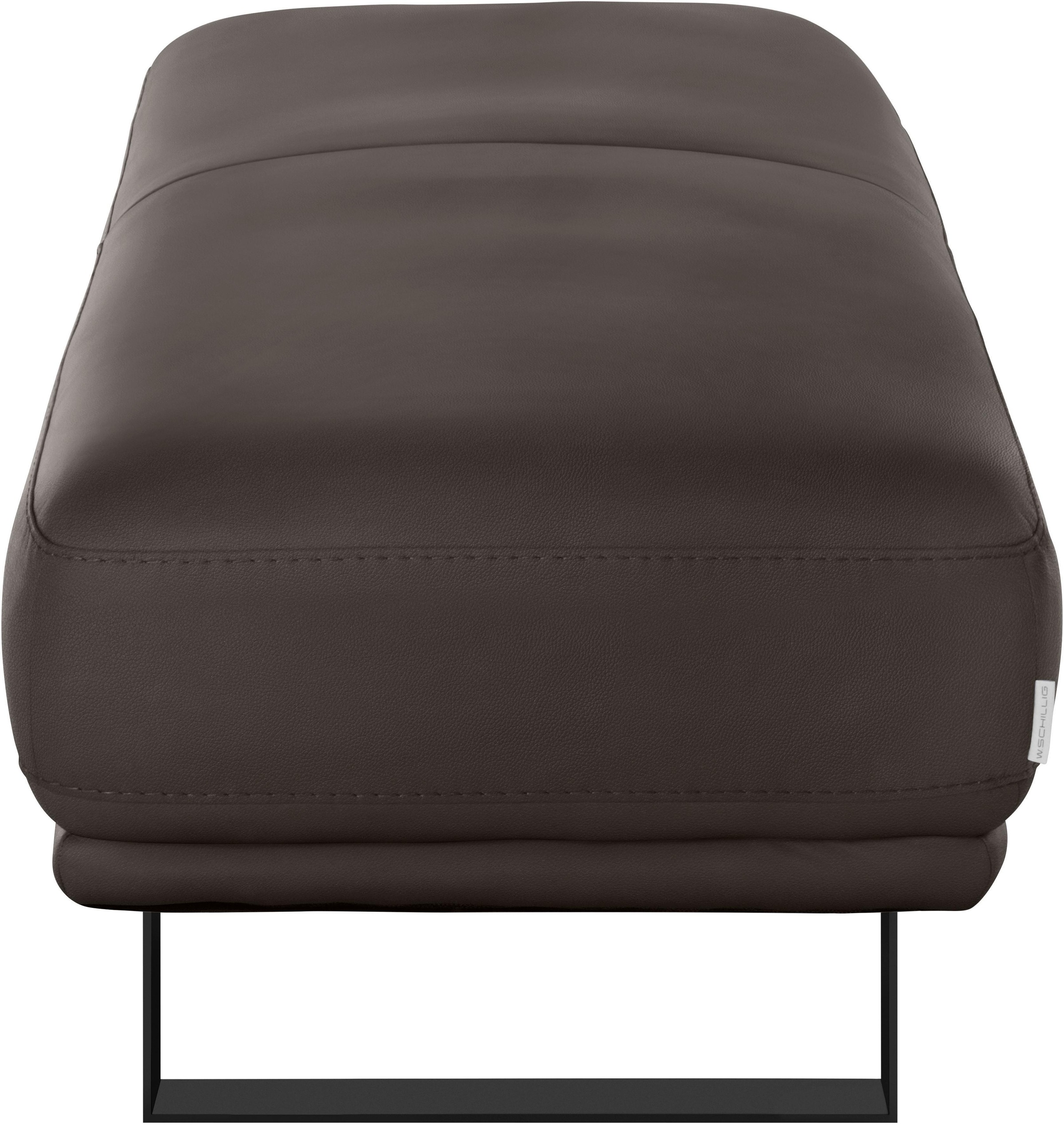 W.SCHILLIG Hocker »montanaa«, mit Metallkufen in Schwarz pulverbeschichtet, Breite 141 cm