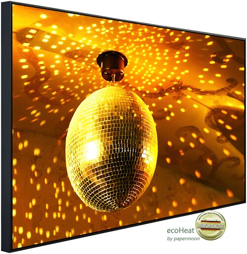 Papermoon Infrarotheizung »Goldener Discoball«, sehr angenehme Strahlungswä günstig online kaufen