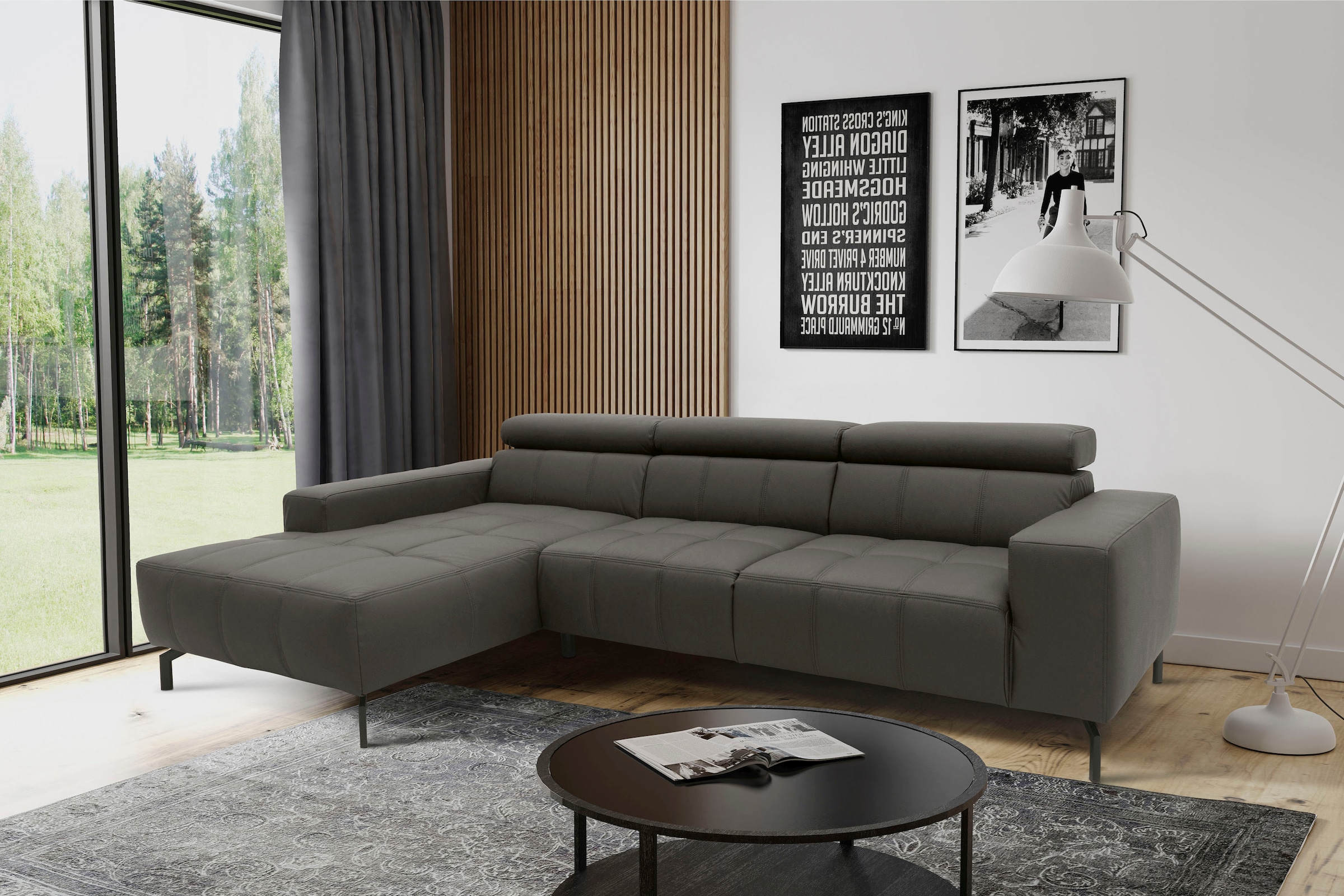 DOMO collection Ecksofa "Cunelli L-Form", wahlweise inklusive 6-fach verste günstig online kaufen