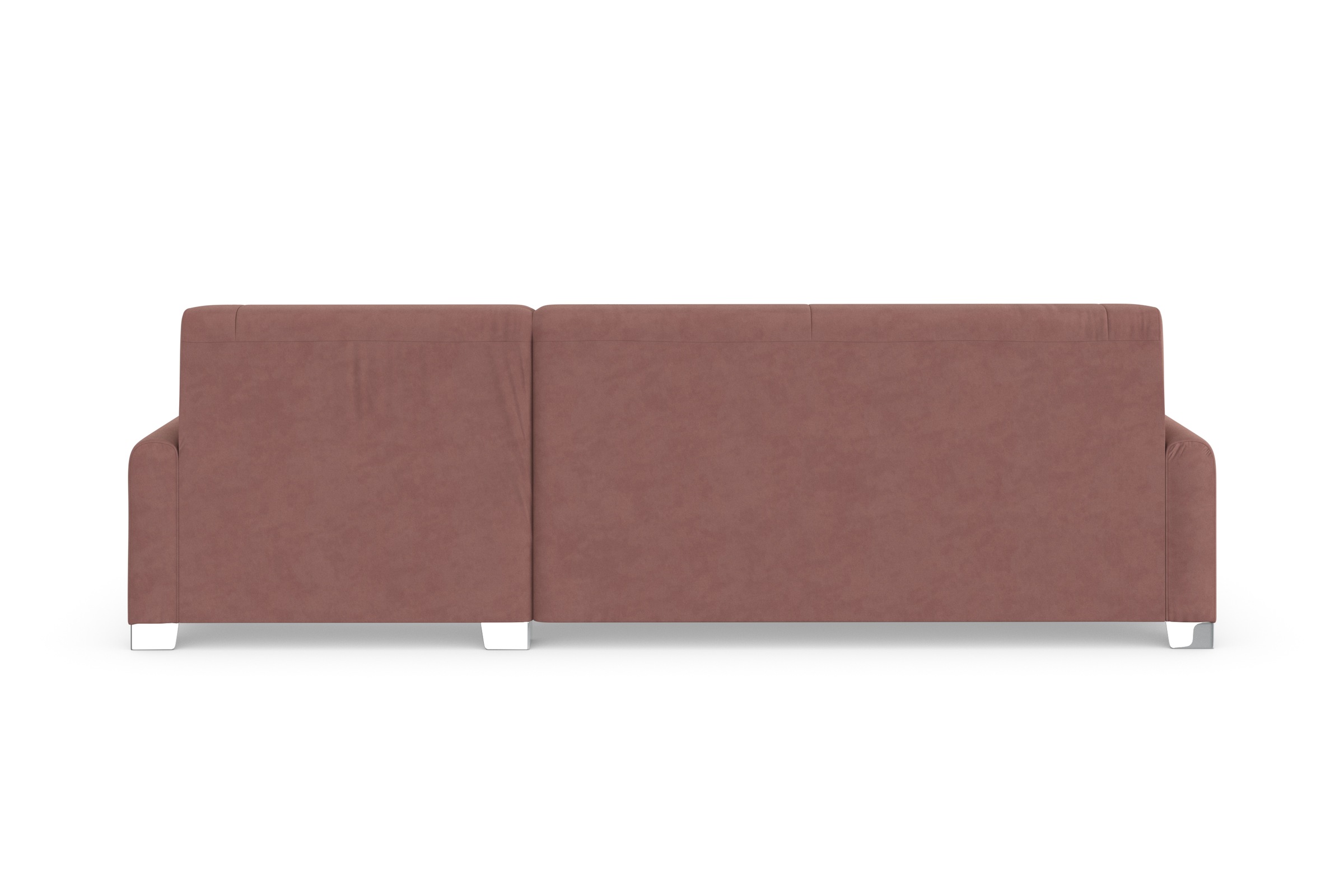 DOMO collection Ecksofa »Anzio L-Form, whlw. Bettfunktion, Federkern, hochwertig, Breite 271 cm«, Mit Bettfunktion, Recamiere rechts, Samtoptik, malve