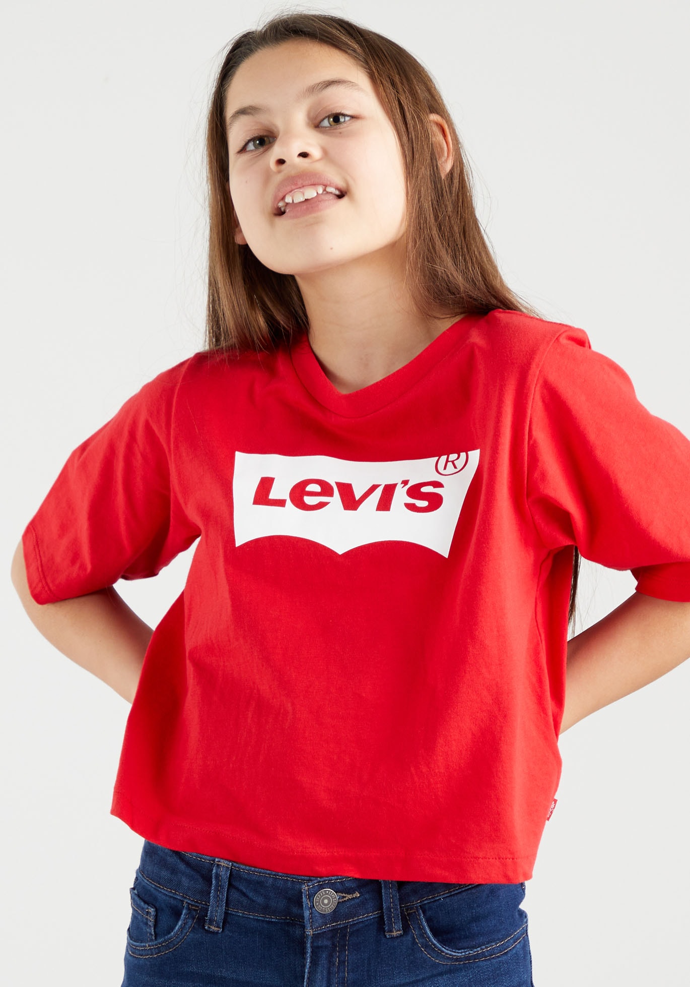 Levi's® Kids T-Shirt »BATWING CROPPED TEE«, for GIRLS