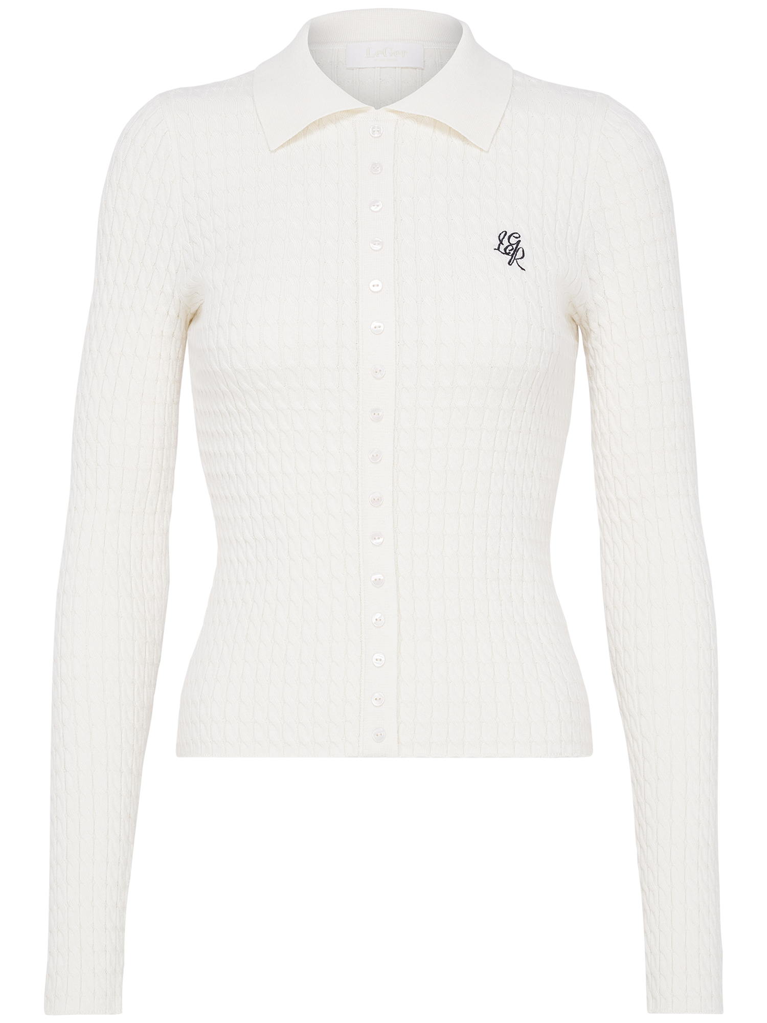 LeGer Polokragenpullover »Manolja, LeGer by Lena Gercke« mit Fake-Knopfleiste, schmale Passform