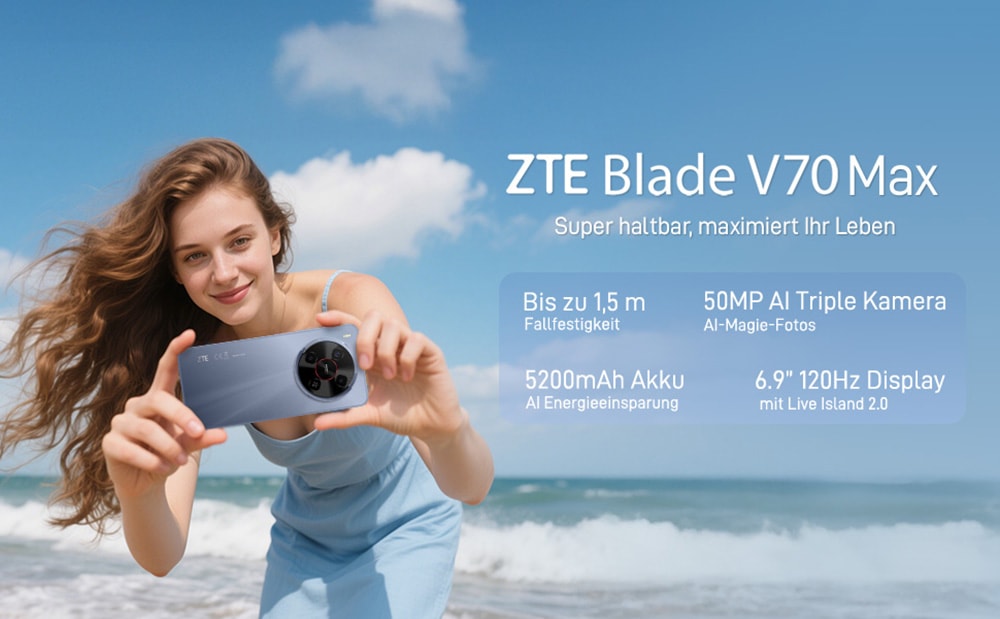 ZTE Smartphone »Blade V70 Max« Galactic Gray