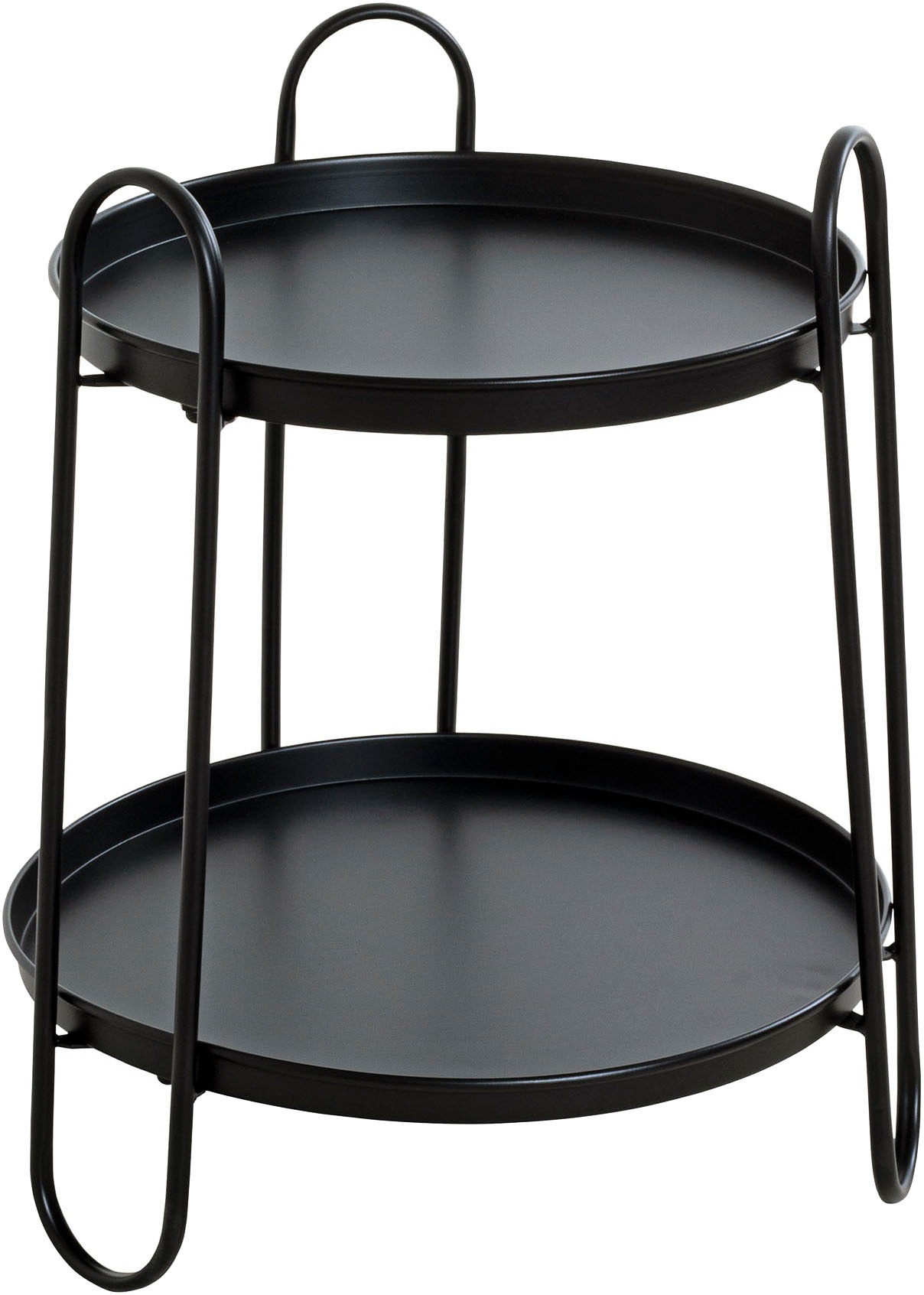 HAKU Beistelltisch »Sofatisch, Wohnzimmertisch« 1 Stk. tlg. rund - aus Metall Schwarz - Ø/H 43/50 cm