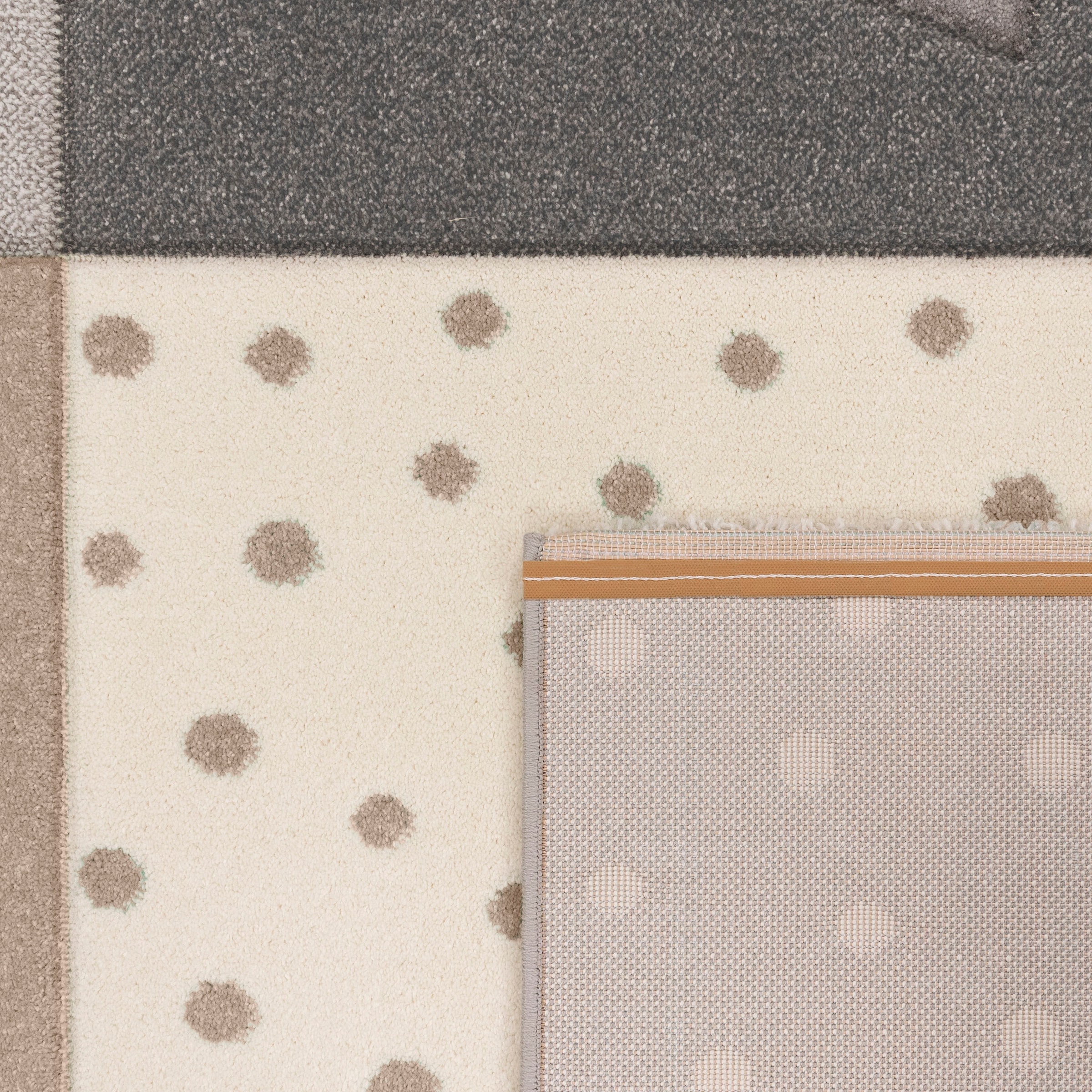 Paco Home Kinderteppich »Cosmo 340«, rechteckig, 17 mm Höhe, Kurzflor, Pastell-Farben, 3D Effekt, Motiv Berge, Punkte & Sterne