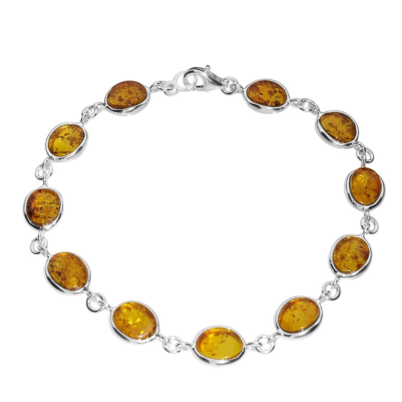 OSTSEE-SCHMUCK Armband »Armband Classic 8 x 6 mm Armband Classic 8 x 6 mm« 19cm Mit praktischem Karabinerverschluß