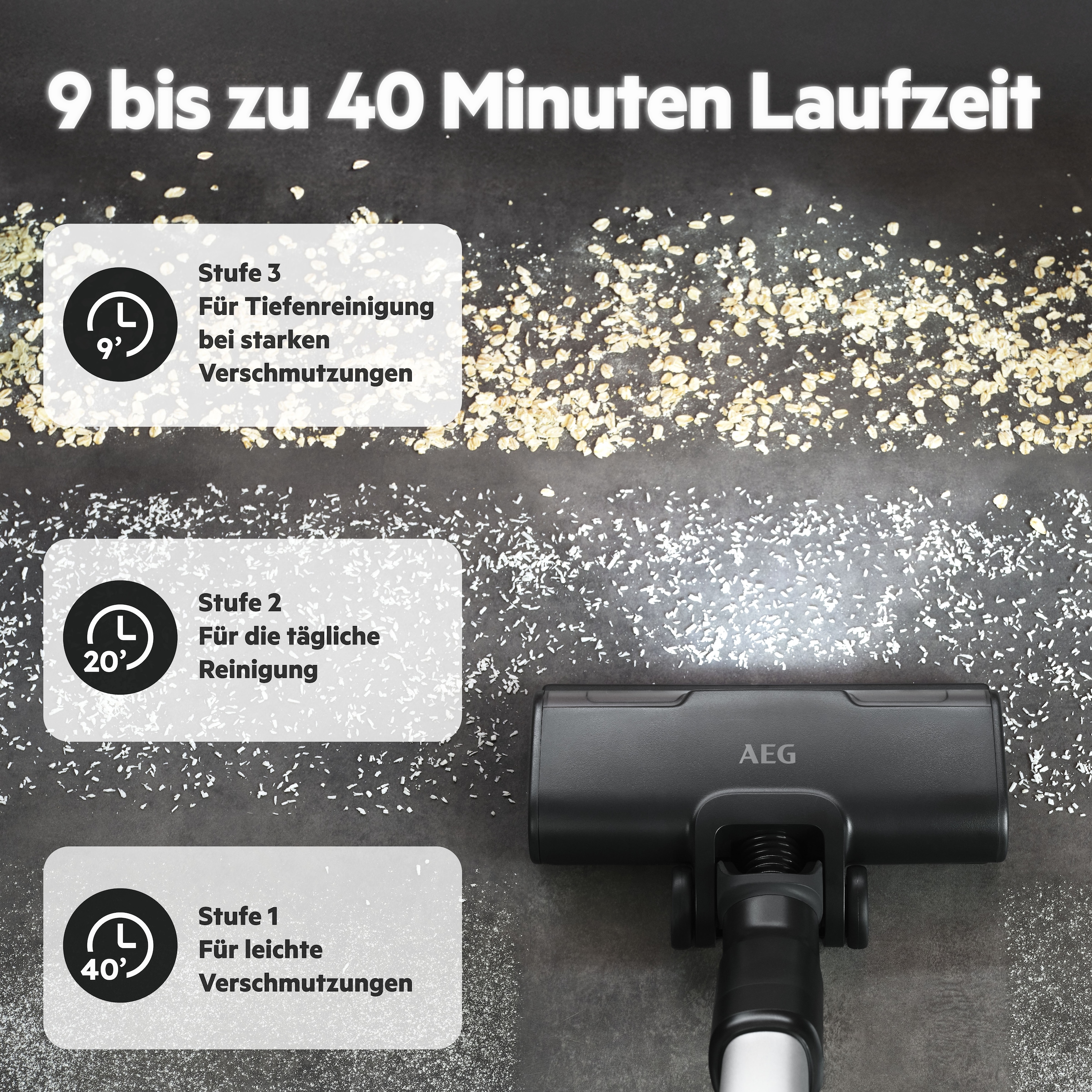 AEG Akku-Hand-und Stielstaubsauger »6000 Staubsauger«, sehr leicht 2,5 kg, 53 % Recyclingmaterial, bis zu 50 Min. Laufzeit