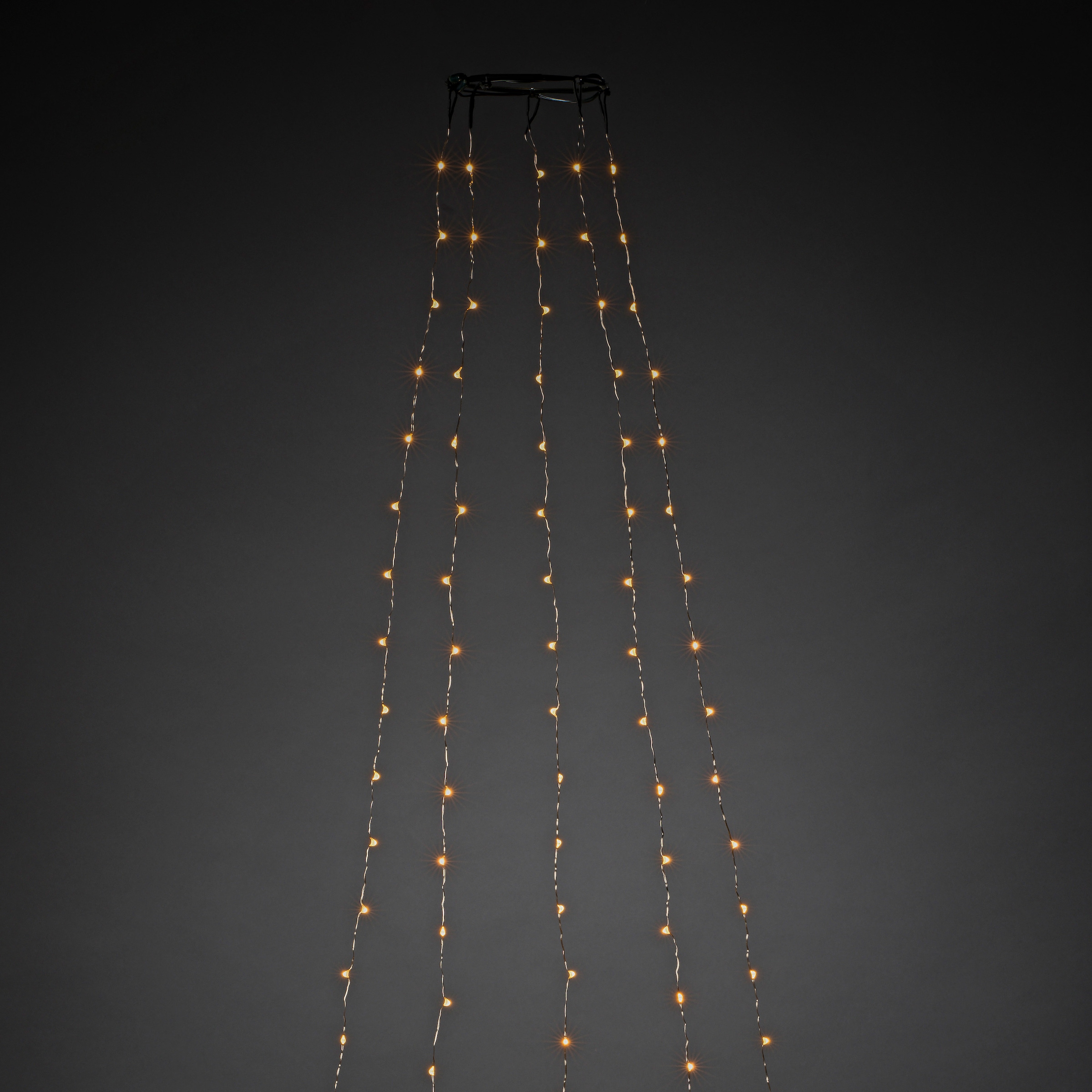KONSTSMIDE LED-Baummantel, 240 St.-flammig, LED Lichterkette mit Ring Ø 11, LED Tropfen, 5 Stränge à 48 Dioden