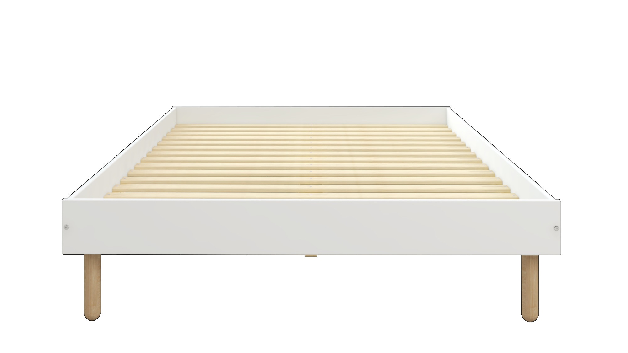 OTTO home Bett »Dagmar, Bettgestell, teilMDF, minimalistisches Design«, Breite 140 cm, inklusive feste Latten aus massiver Kiefer