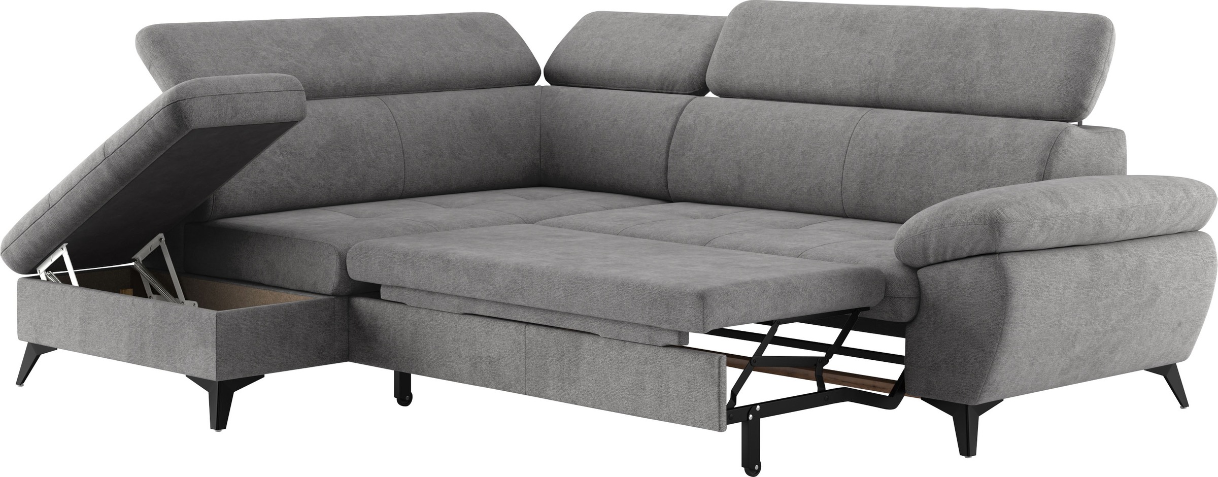 COTTA Ecksofa »Hudson L-Form«, mit Kopfteilverstellung, wahlweise mit Bettfunktion & Bettkasten