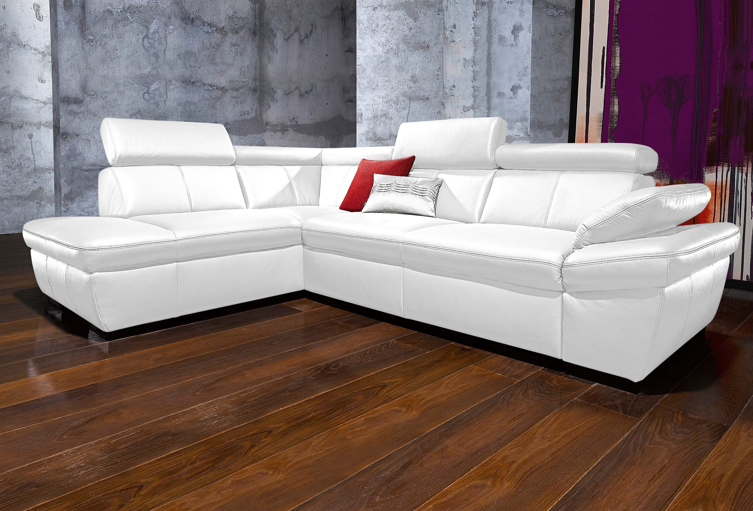exxpo - sofa fashion Ecksofa »Salerno, Funktionssofa, hoher Sitzkomfort, Br günstig online kaufen