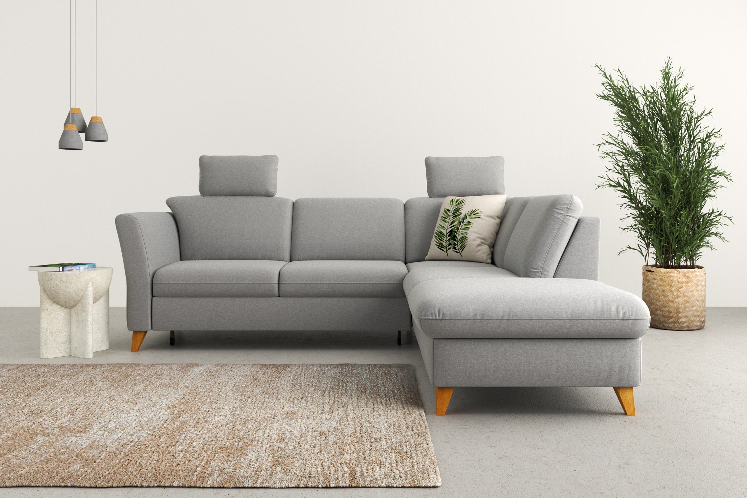 Home affaire Ecksofa »Trelleborg L-Form«, Federkern-Polsterung, wahlweise mit Bettfunktion und Stauraum