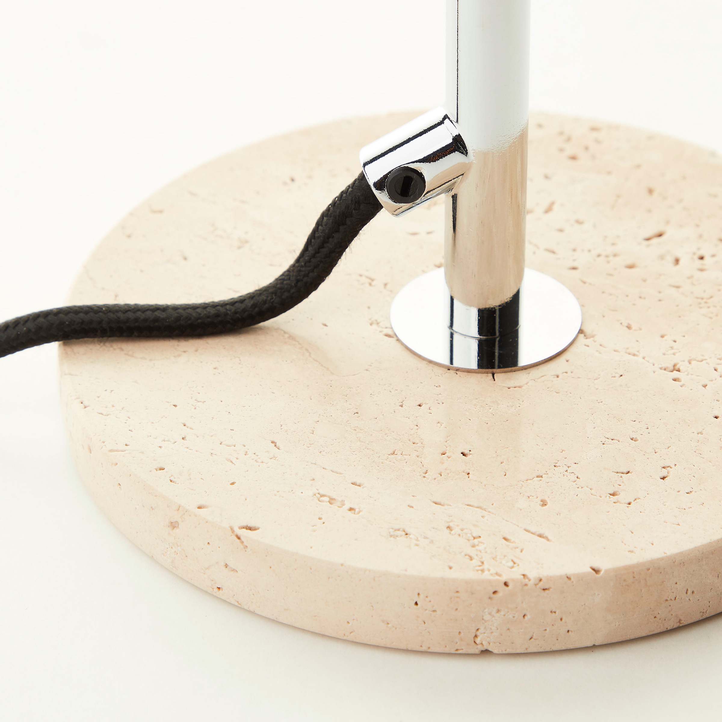LeGer Home by Lena Gercke Tischleuchte »Linnea Pilz Lampe - Travertin Steinfuß«, Leuchtmittel E14 | ohne Leuchtmittel, Pilzleuchte, Tischlampe, Höhe 35,5 cm, Naturstein, Pilzlampe