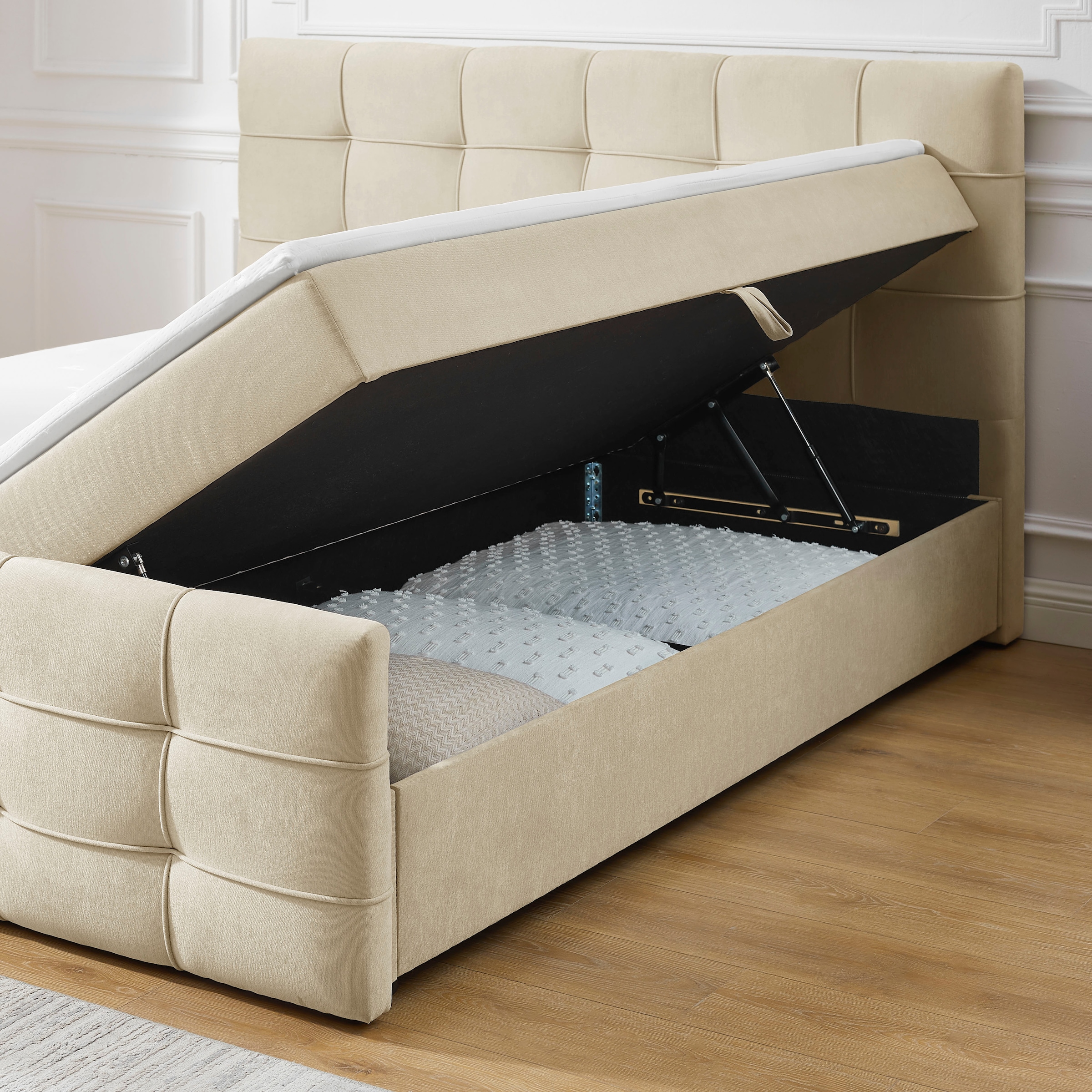 OTTO home Boxbett »Lilienne inkl. Bettkasten und Topper, Liegefläche 180x200cm« erhältlich in der Größe 180x200 cm