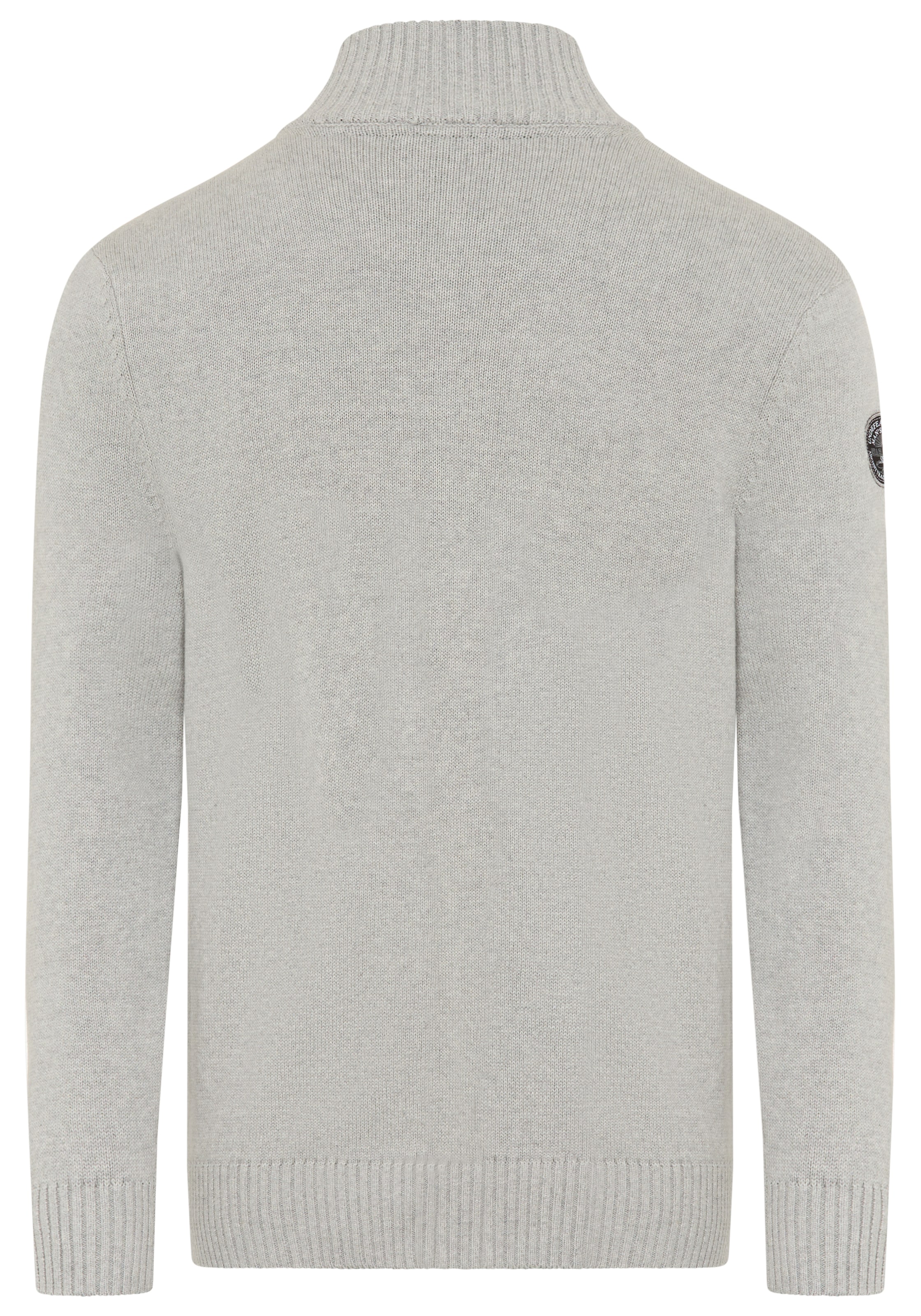 Man's World Strickjacke »Neue Kollektion! Highlight mit Brusttasche und Badge« casual Stil, mit Reißverschluss, Langarm, melierte Optik