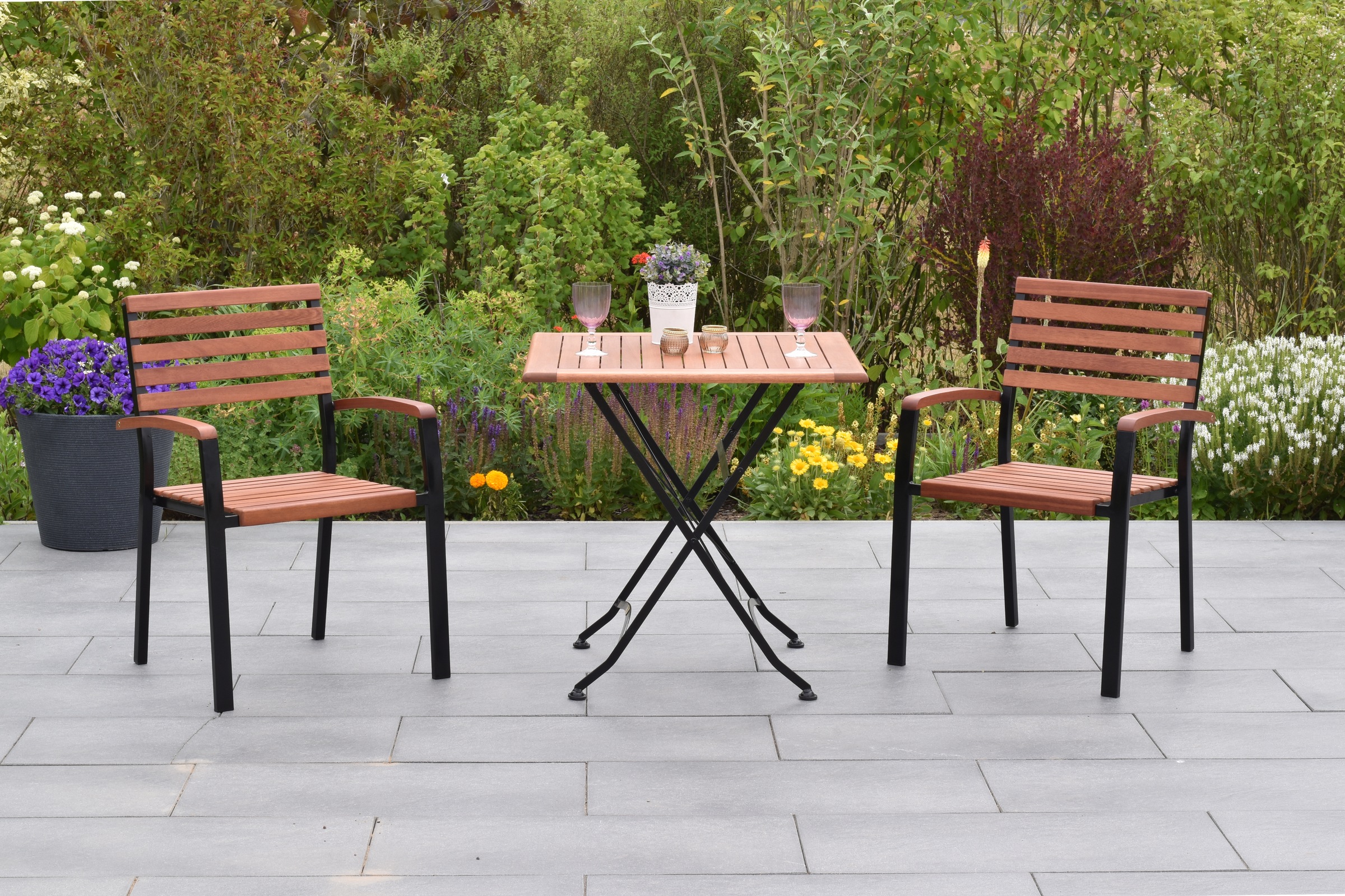 MERXX Garten-Essgruppe »»Schlossgarten«« Set, Geöltes Eukalyptusholz, 3 Stk günstig online kaufen