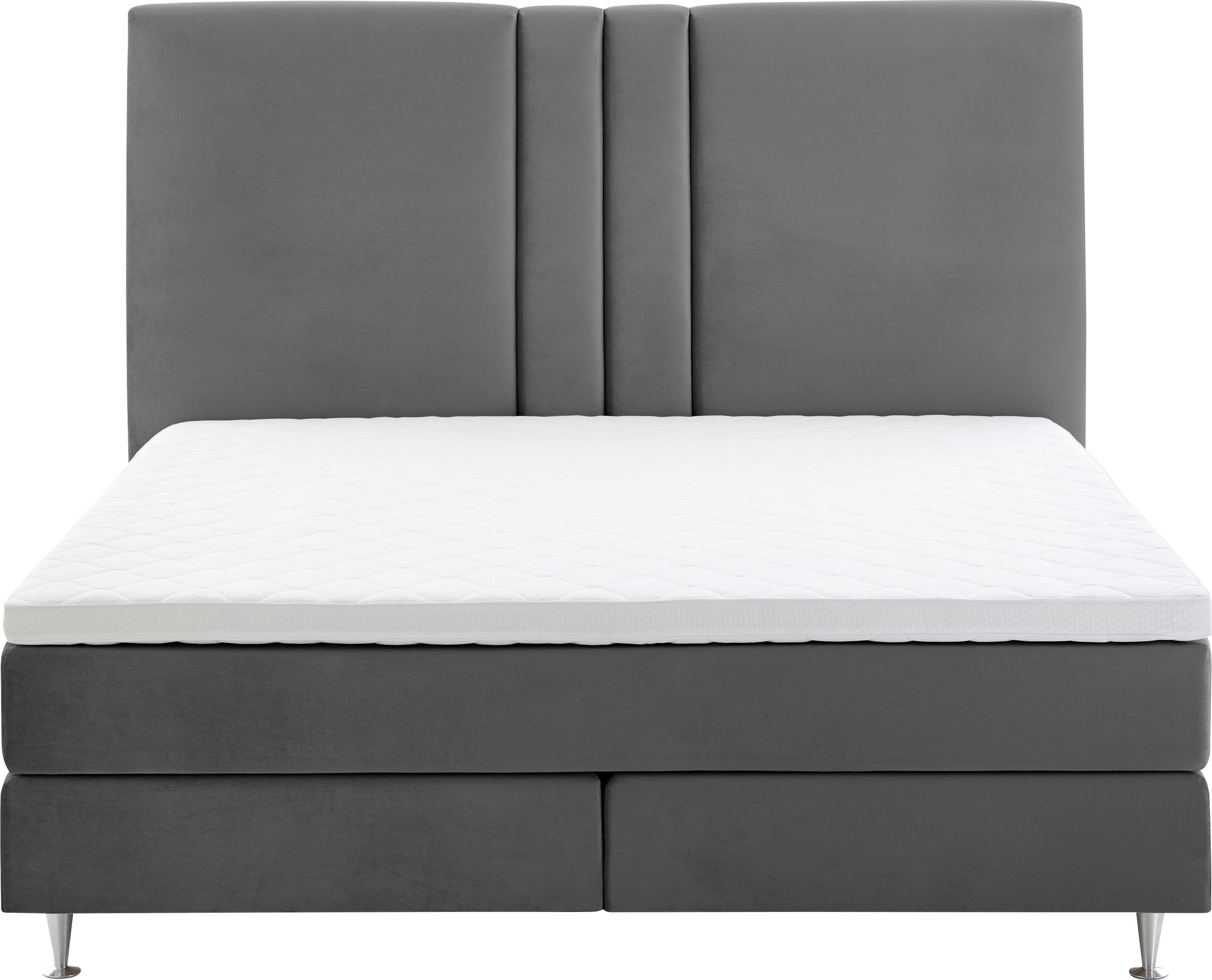 ATLANTIC home collection Boxspringbett »Rita« mit Topper und hohen Kopfteil