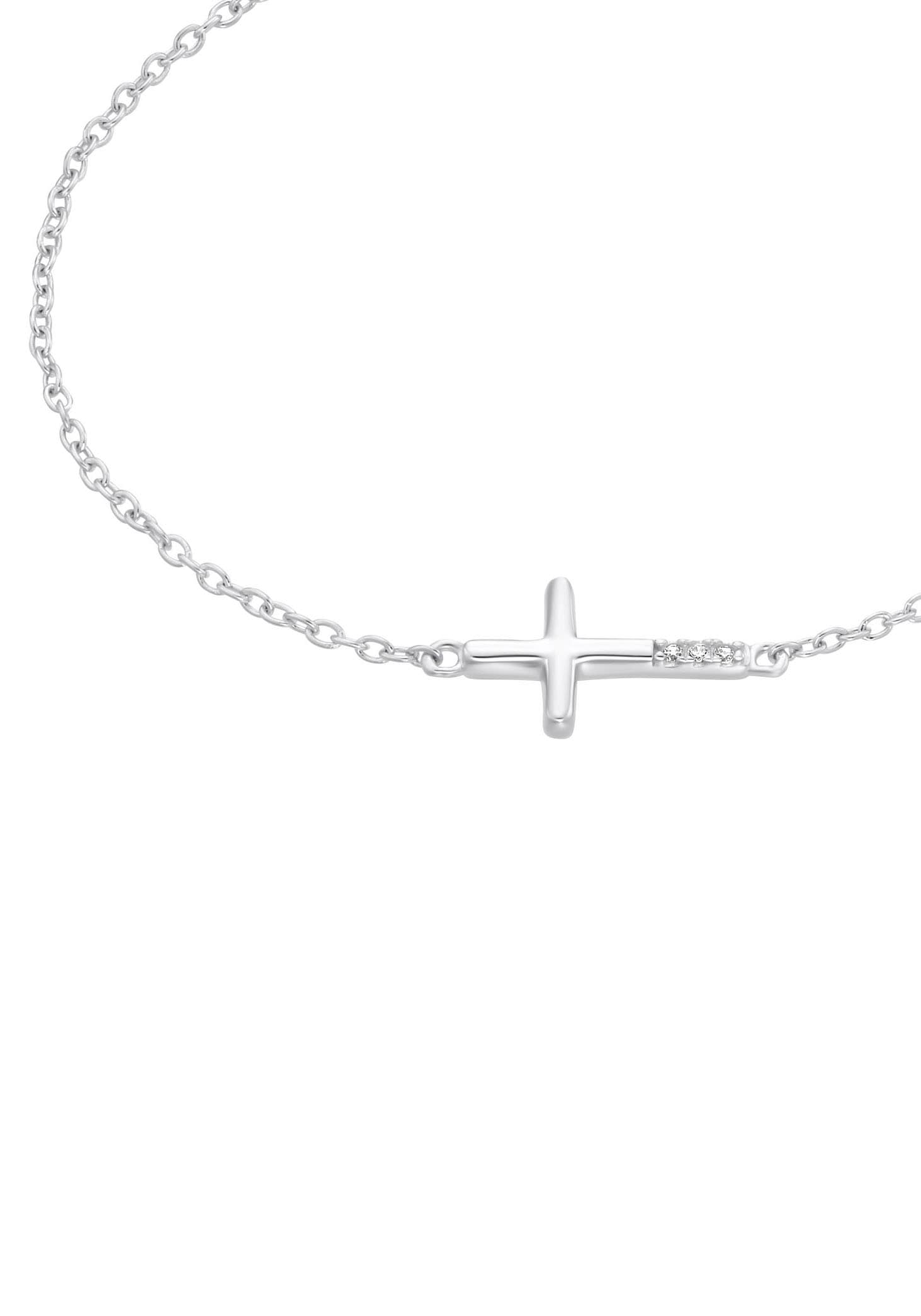 s.Oliver Junior Armband »Armkette Kreuz, 2035515«, mit Zirkonia (synth.)