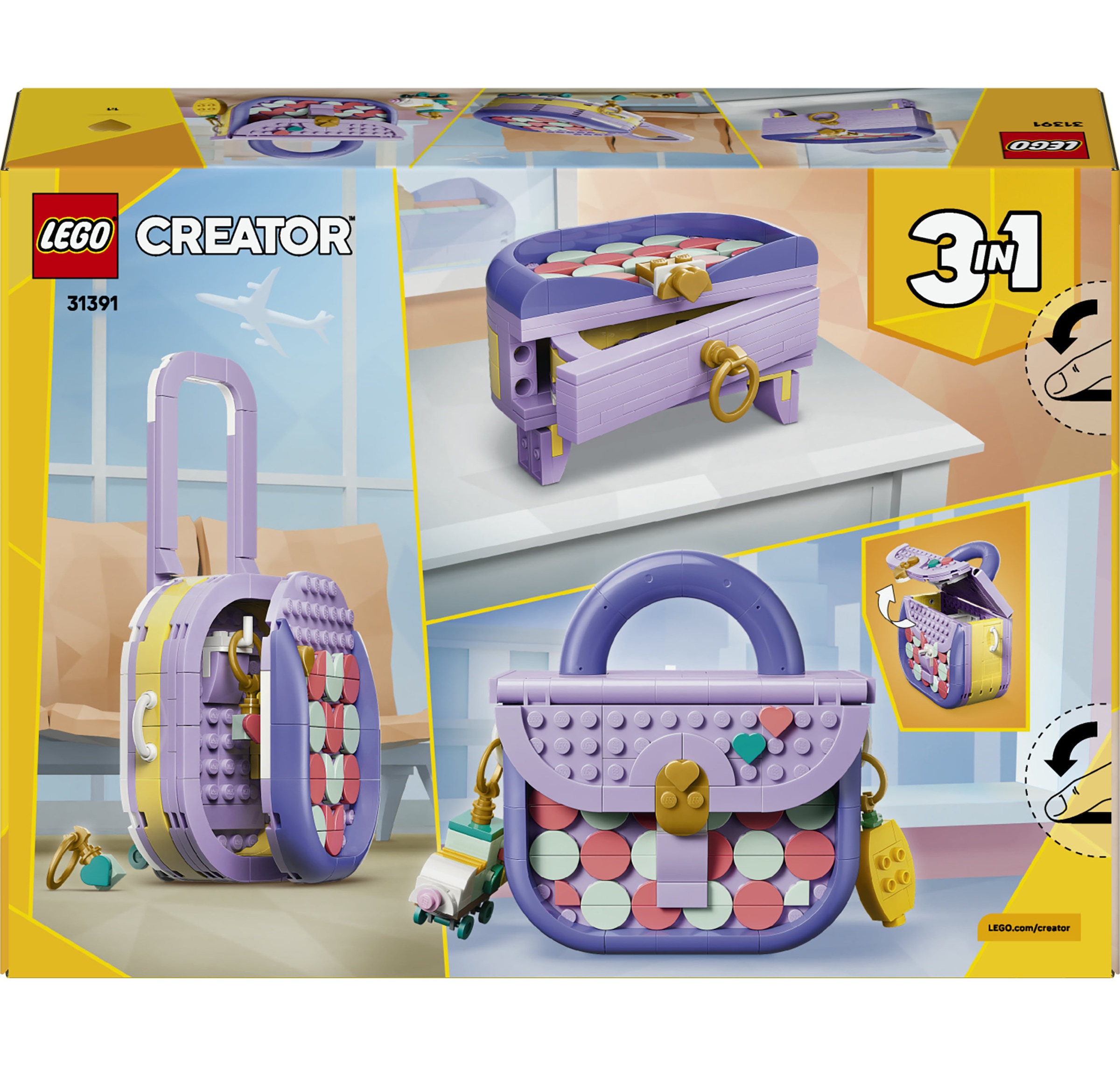 LEGO® Konstruktionsspielsteine »Modische Tasche mit Staufach (31391), LEGO Creator« Made in Europe