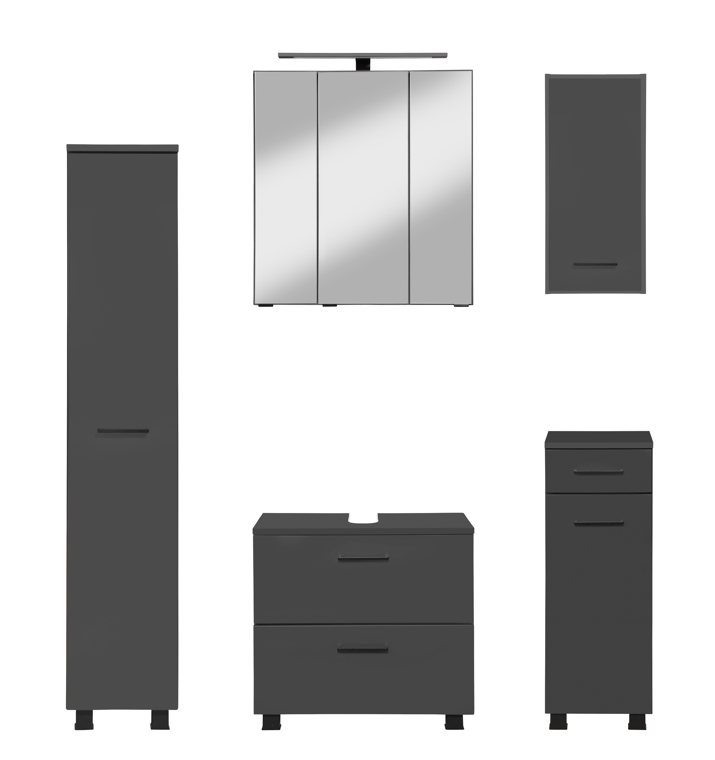 welltime Badmöbel-Set »"Trento", Badezimmer-Set, Hängeschrank, Unterschrank günstig online kaufen