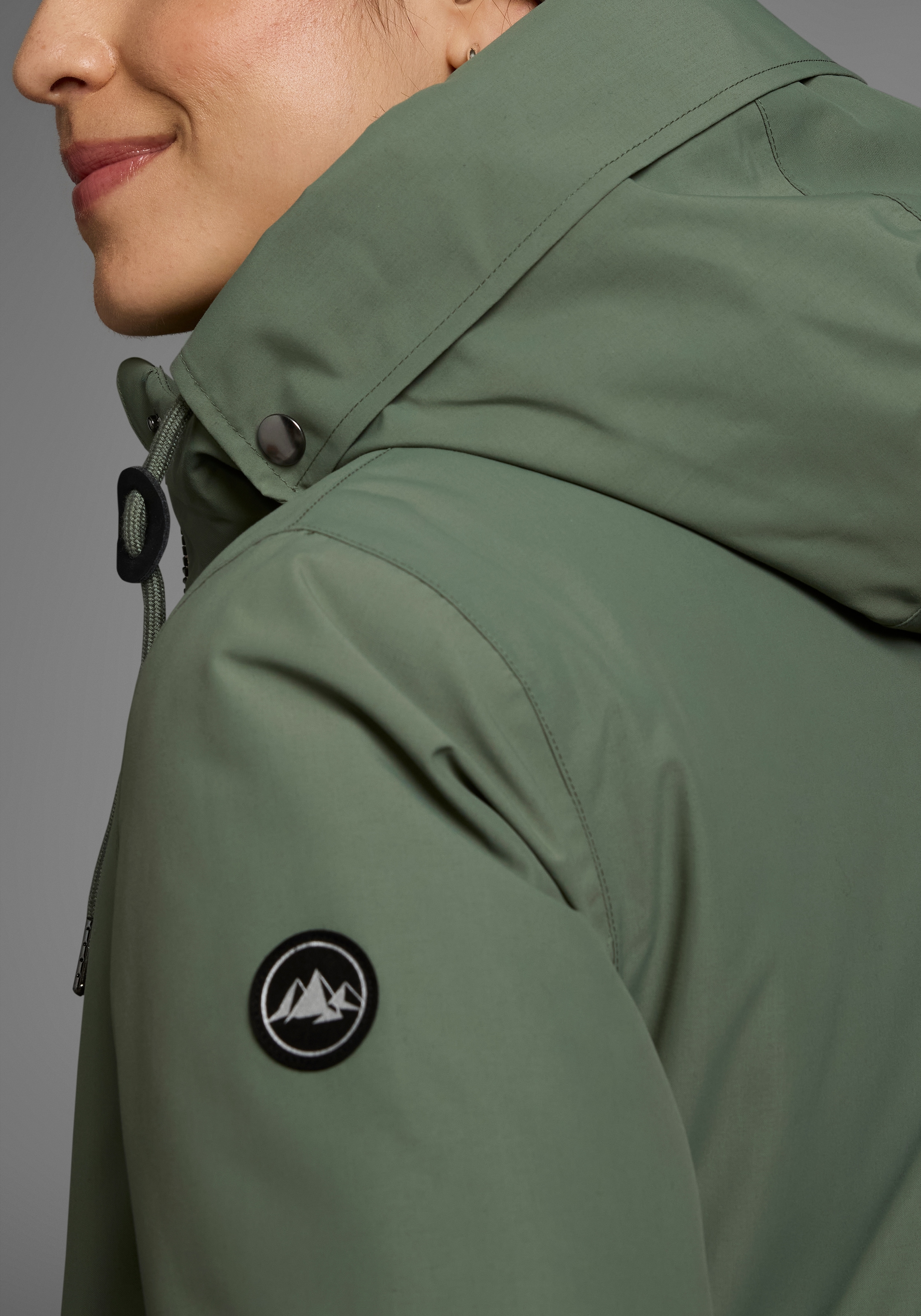 Polarino Parka, mit Kapuze, Atmungsaktiv, winddicht, wasserdicht, Im Oversize Look