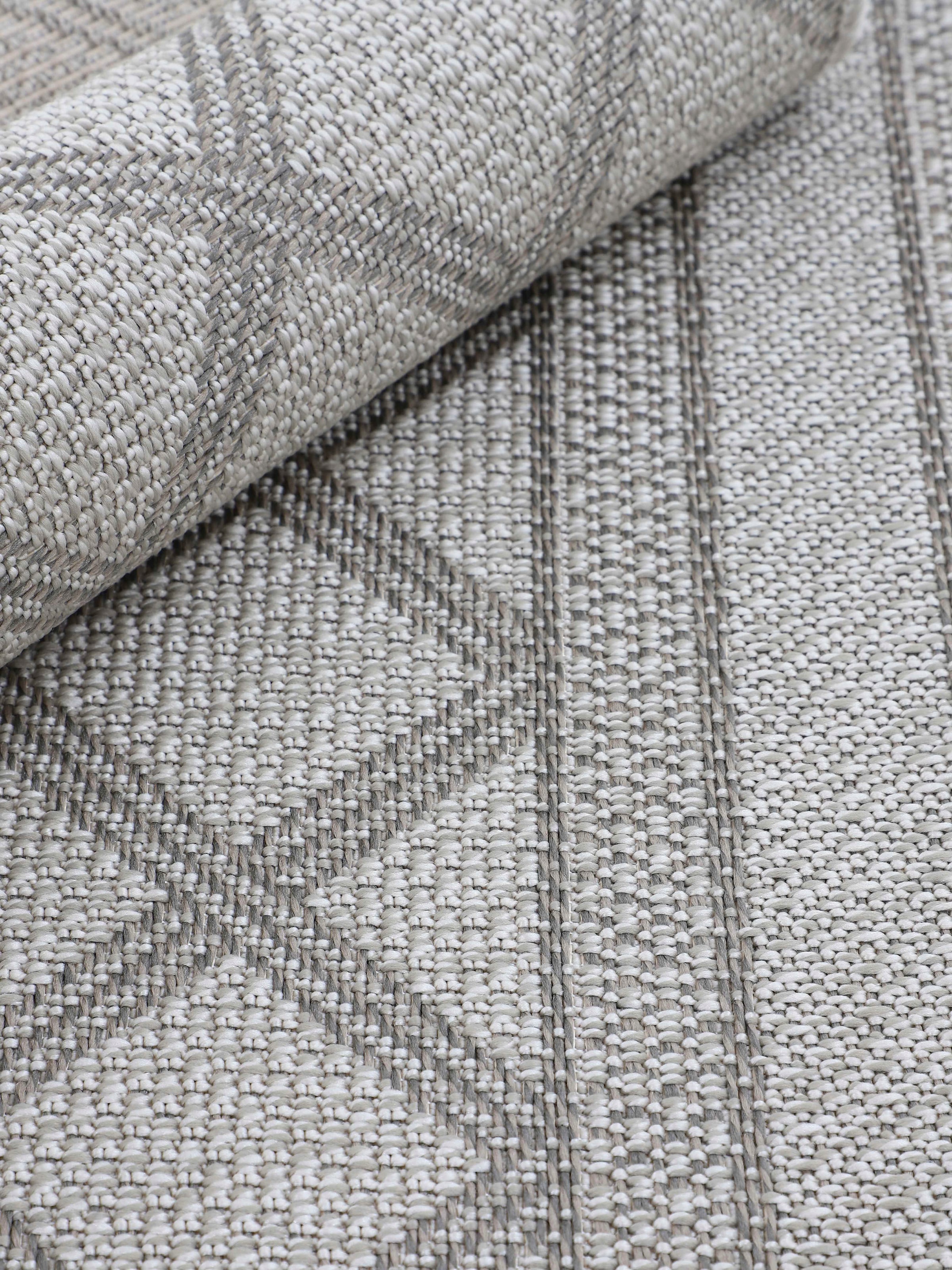 carpetfine Läufer »Boho 104«, rechteckig, 4 mm Höhe, robustes Flachgewebe, Sisal Optik, UV-beständig, Außenbereich