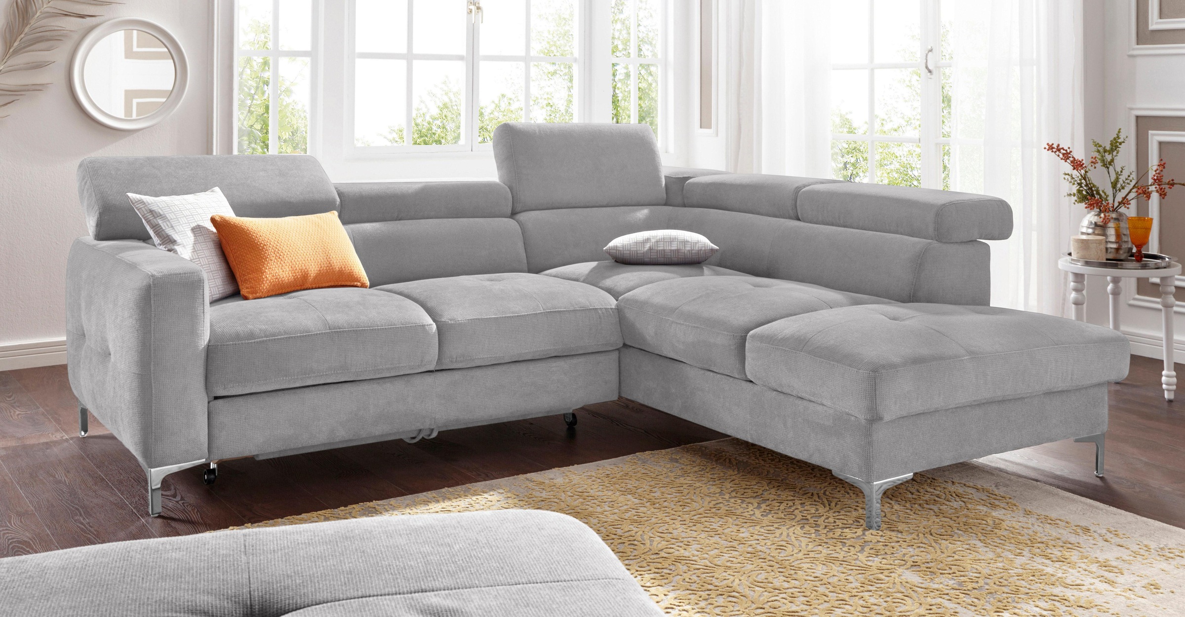 COTTA Ecksofa »Sammy L-Form« mit Kopfteilverstellung, wahlweise mit Bettfun günstig online kaufen