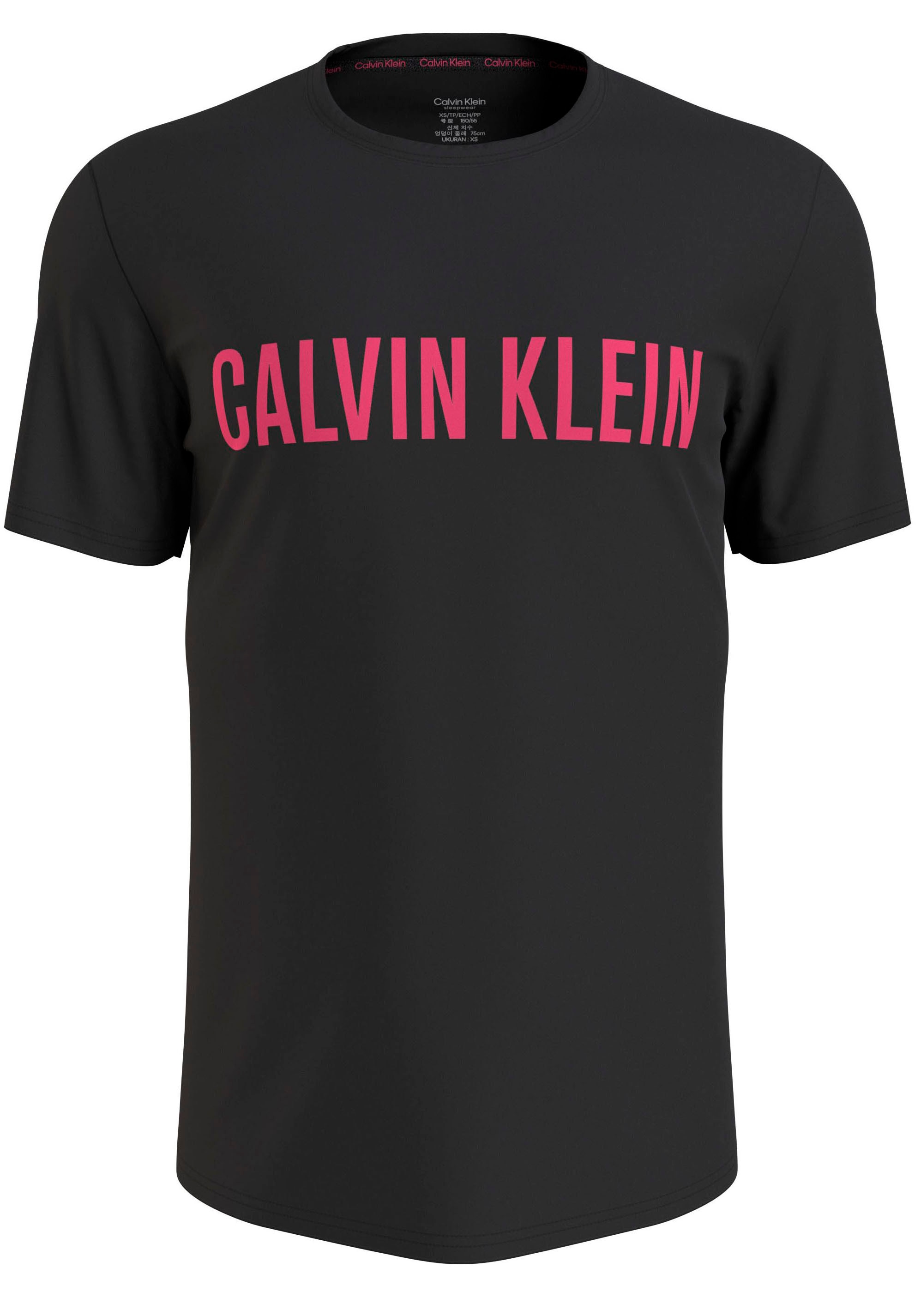 Calvin Klein der »S/S NECK«, Druck mit T-Shirt auf online bestellen CREW Brust