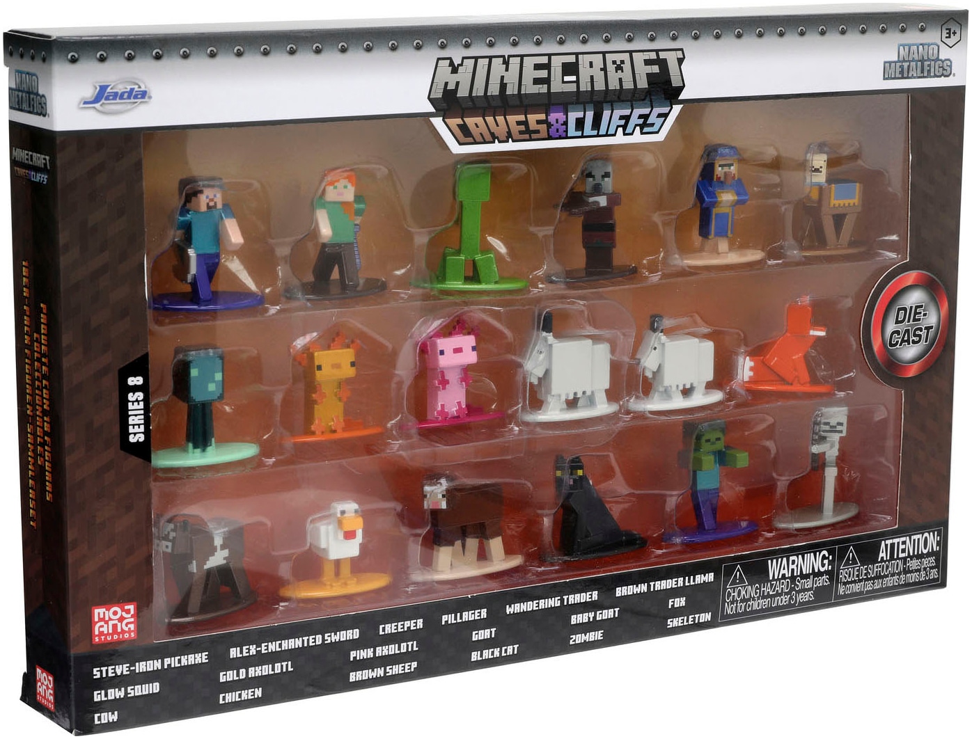 JADA Spielfigur »Minecraft, Caves & Cliffs, Multi Pack Nano Metalfigs, Serie 8«, DIE-CAST