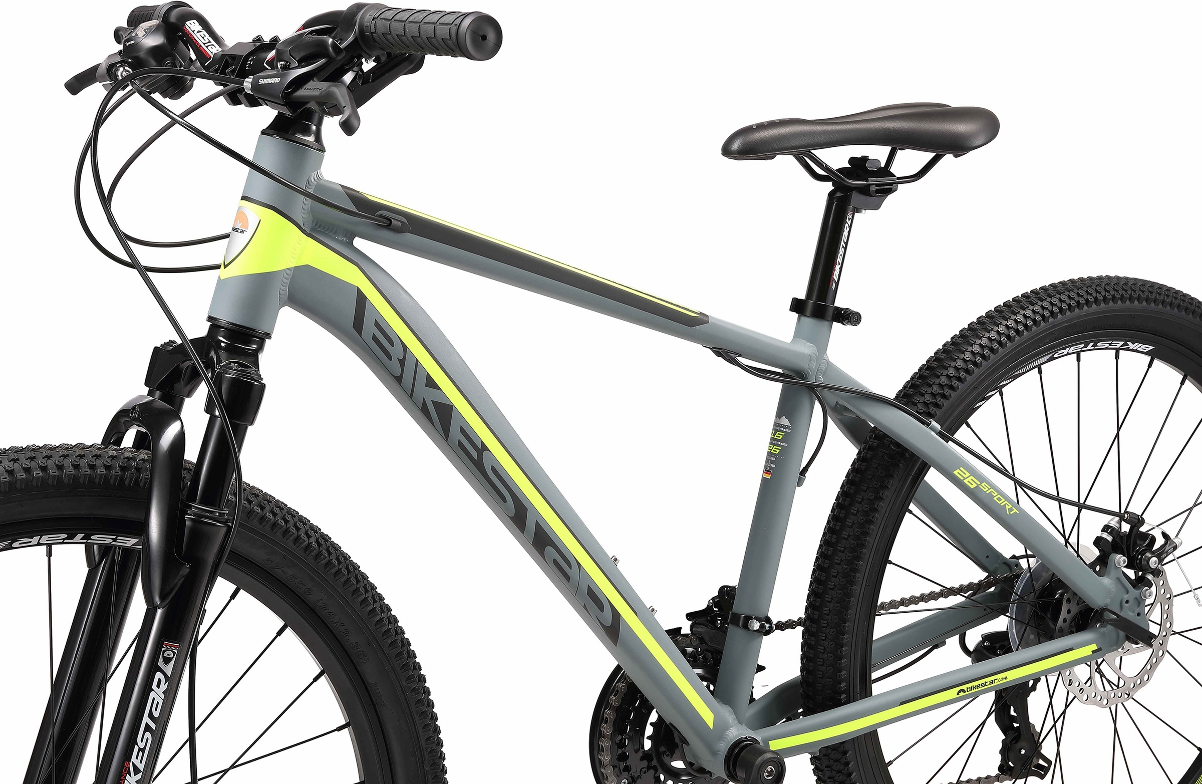 Bikestar Mountainbike 21 Gang Shimano RD-TY300 Schaltwerk Kettenschaltung für Damen und Herren, Kettenschaltung