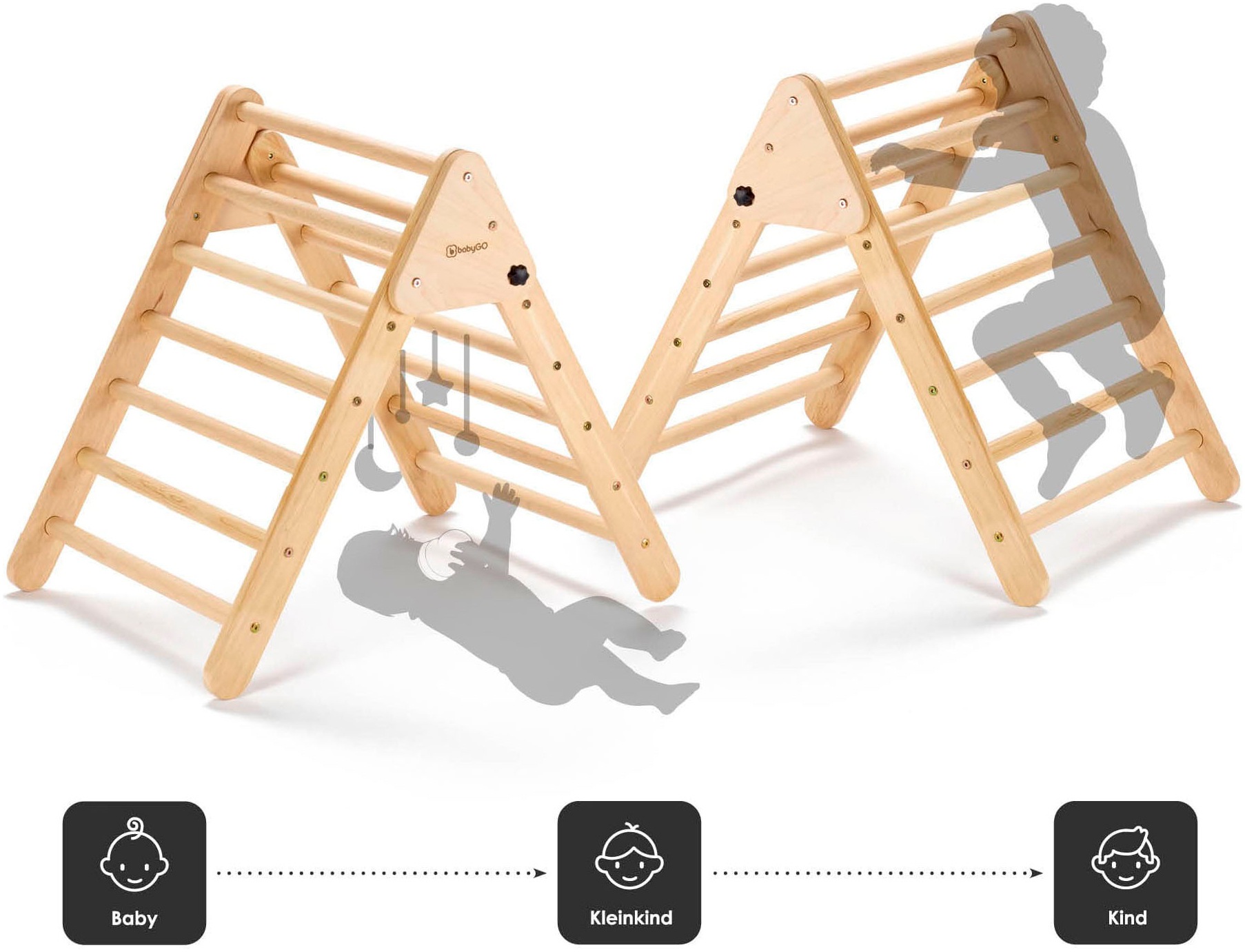 BabyGo Klettergerüst »Woodland 2 Kletterdreieck«, aus Holz
