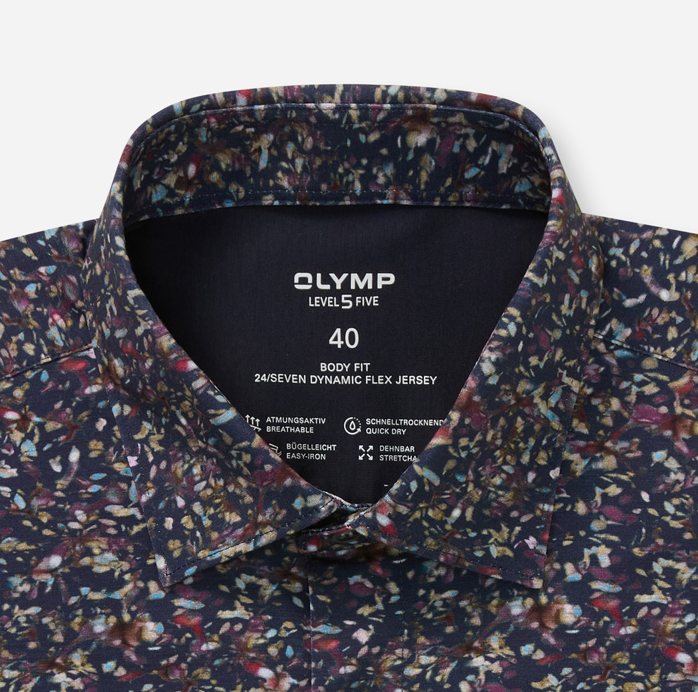 OLYMP Langarmhemd »Level Five 24/Seven« Businesshemd, body fit, Kentkragen, bügelleicht