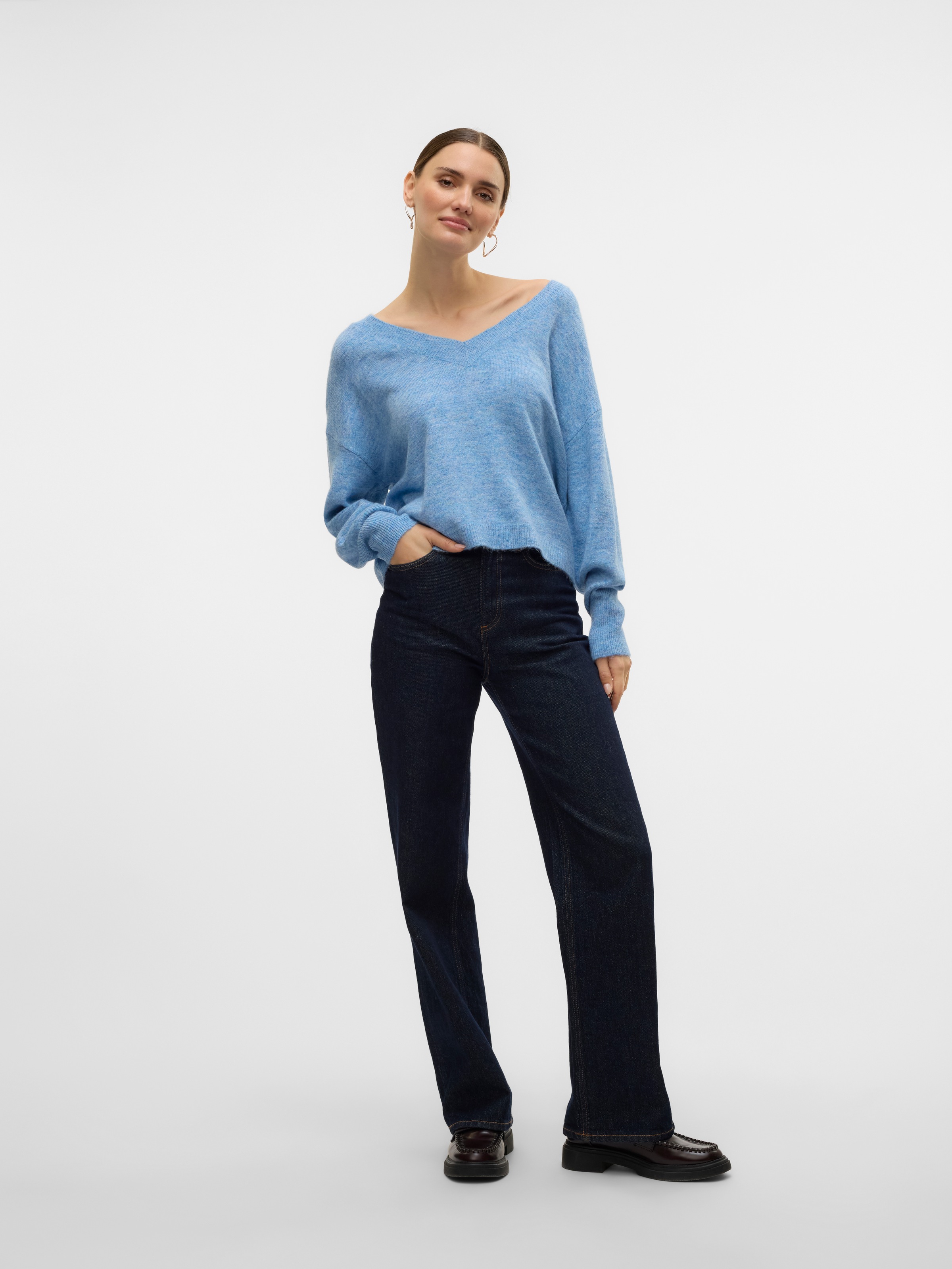 Vero Moda V-Ausschnitt-Pullover »VMJUPITER LS V-NECK PULLOVER BF«