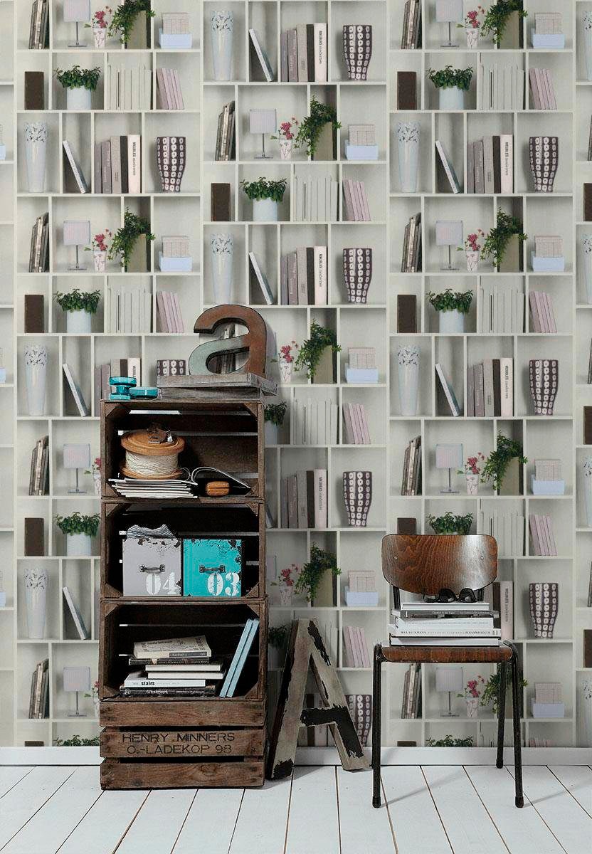 living walls Vliestapete »Authentic Walls«, matt-realistisch-Motiv-urban, GlitzertapeteTapete Barock mit Ornamenten Tapeten Design Kinderzimmer