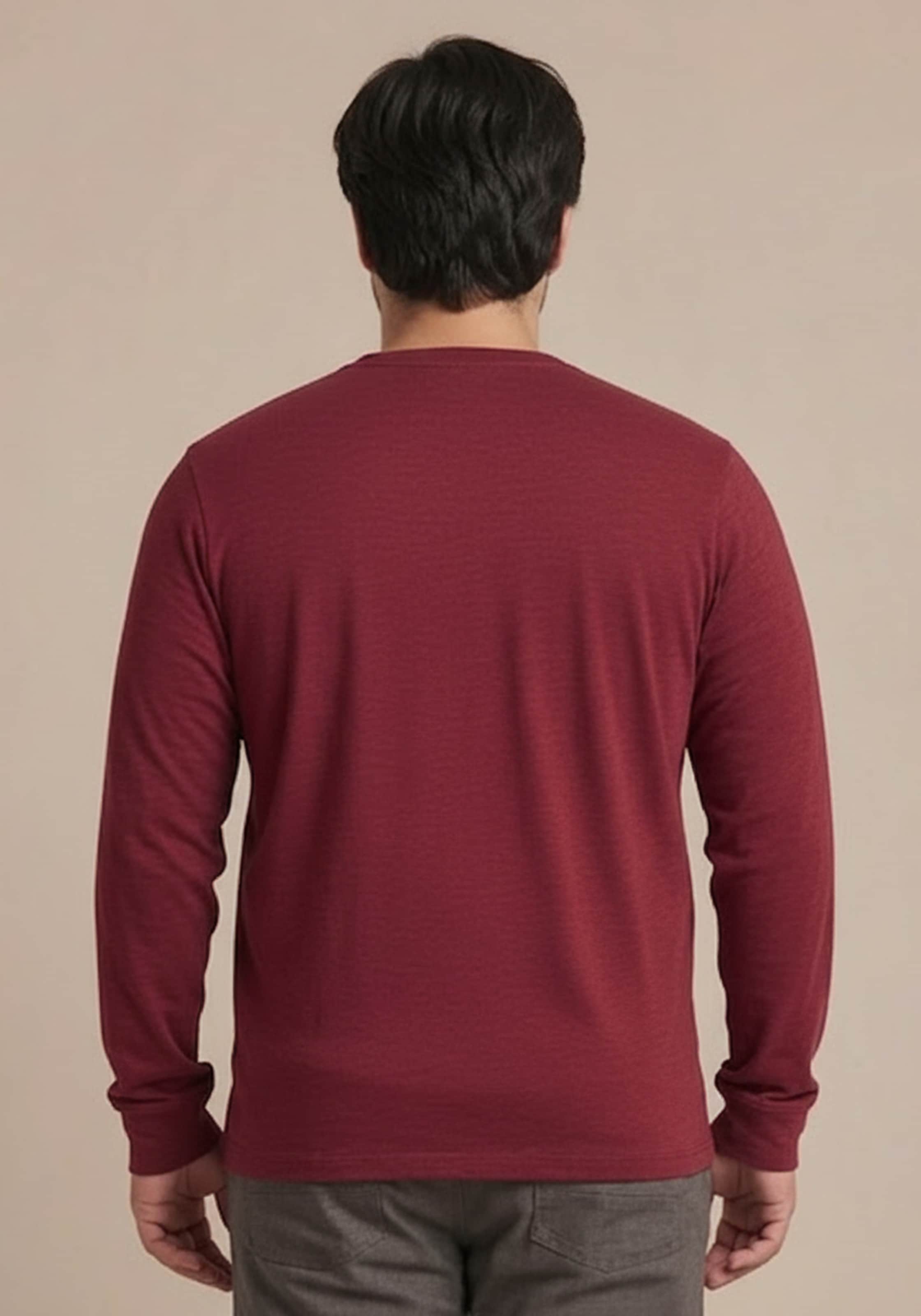 Man's World Plus Rundhalsshirt »auch in Grosse Größen bis Gr. 7XL« Regular Fit, Langarm, bedruckte Optik, für Casualmode